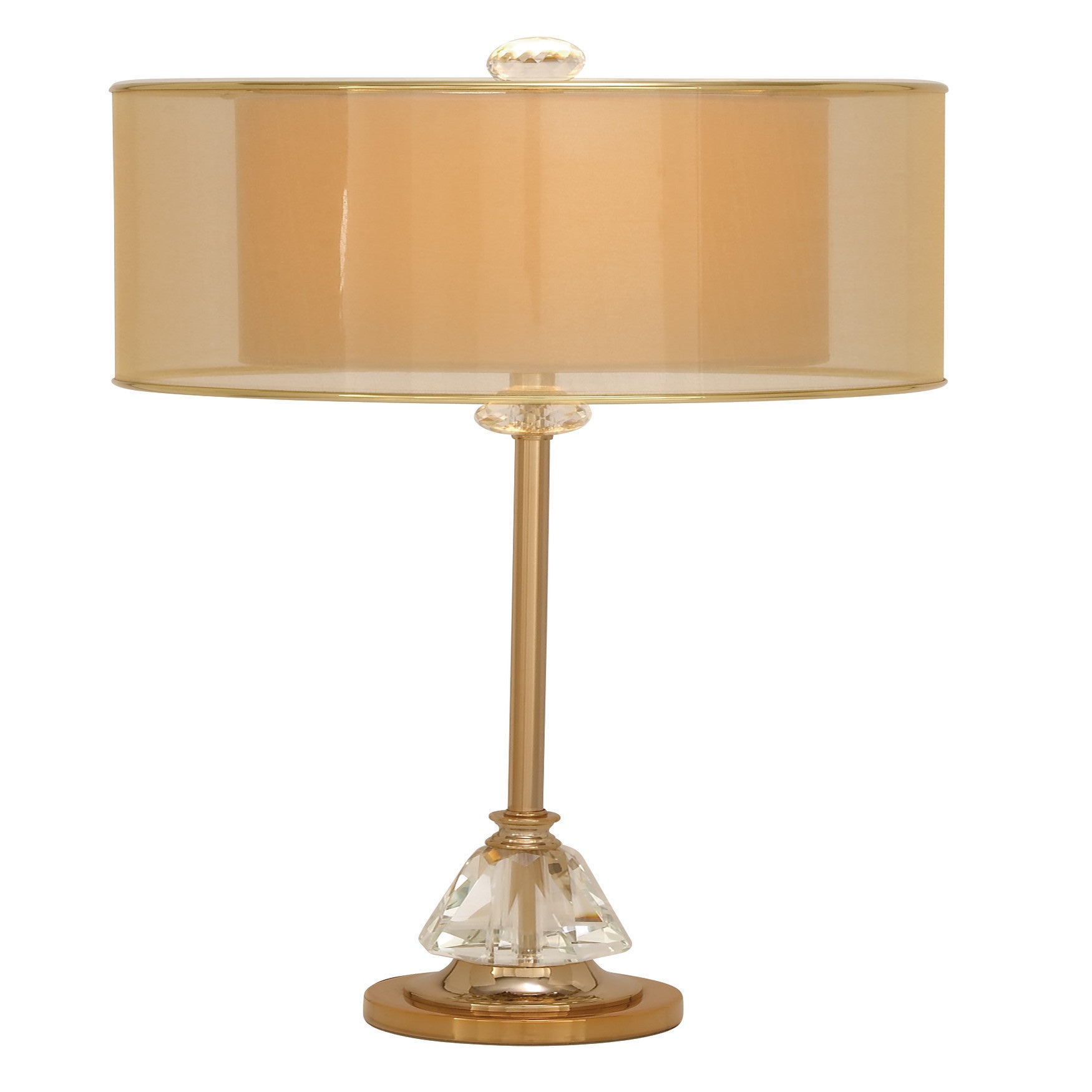 Glam Style Copper Crystal Glass Buffet Lamp Brylane Home