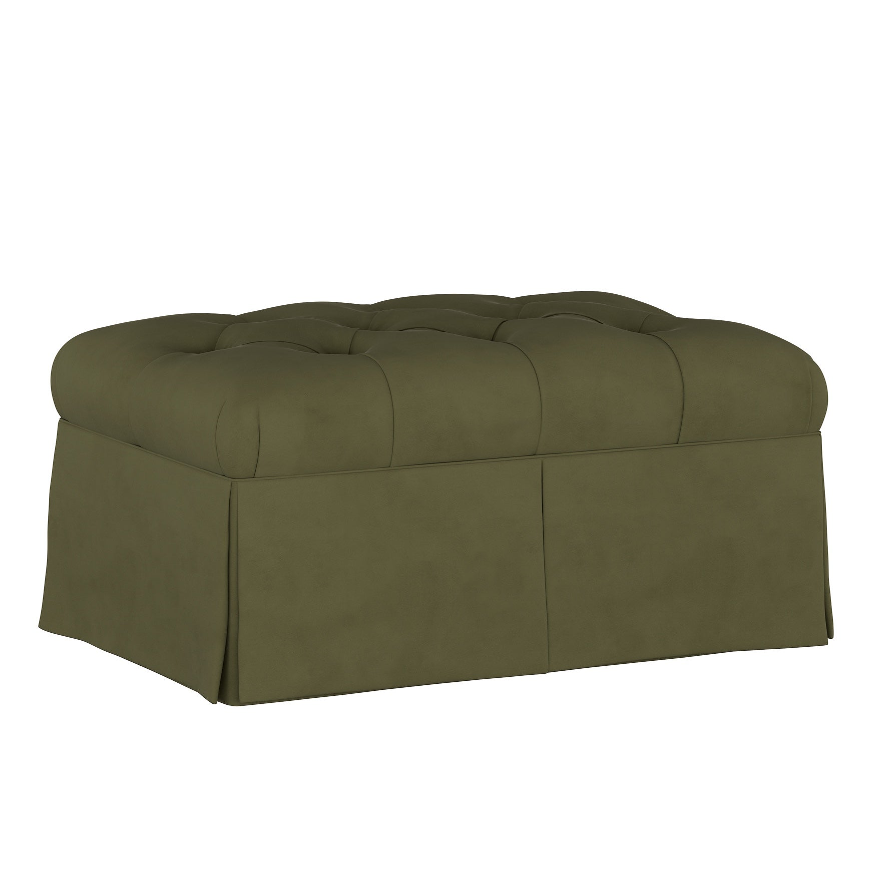 Velvet Skirted Storage Bench Benches Ottomans Brylane Home