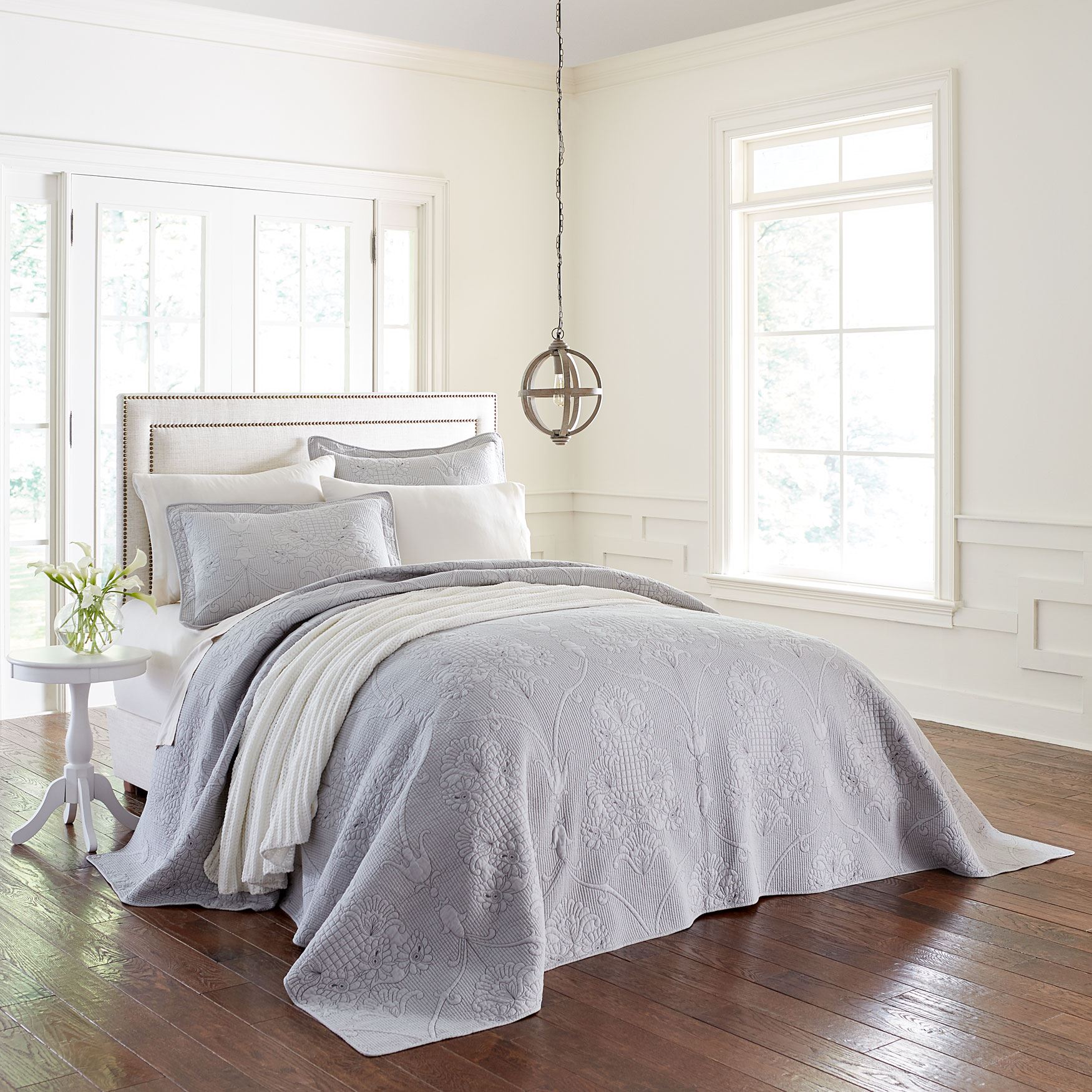 Traditional Bernadette Embroidered Bedspread Brylane Home