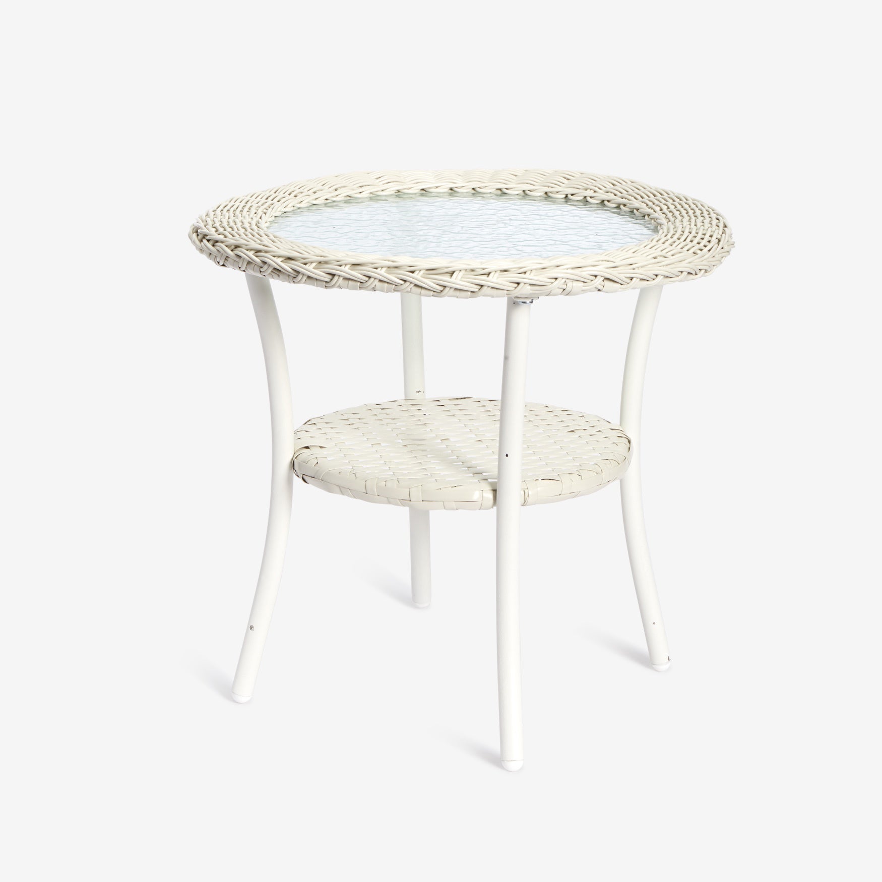 Roma All Weather Wicker Side Table Brylane Home