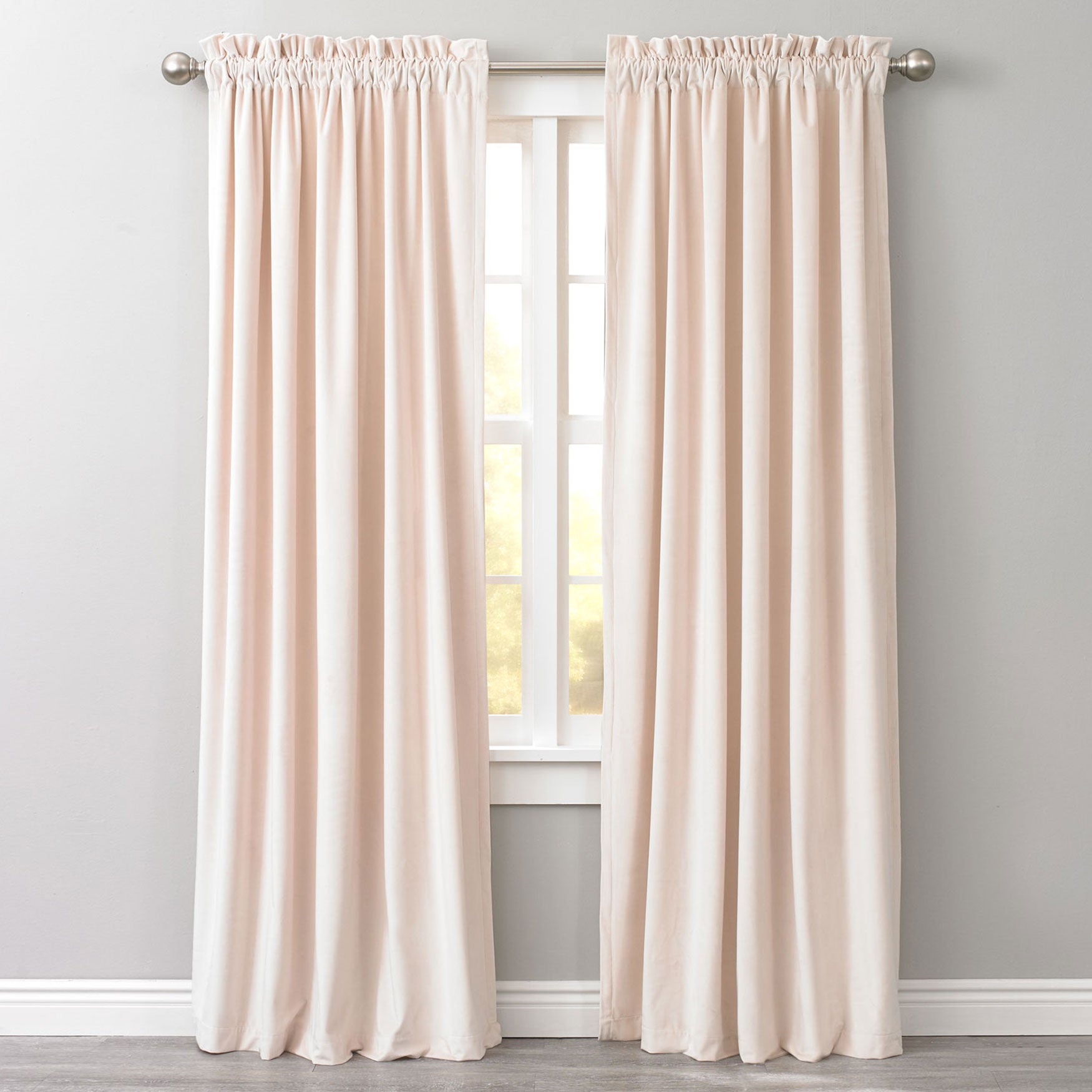 Bh Studio Velvet Rod Pocket Panel Curtains Drapes Brylane Home