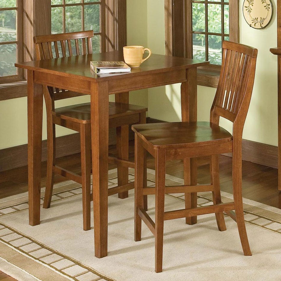 Arts & Crafts Bistro Table & Bar Stools, 