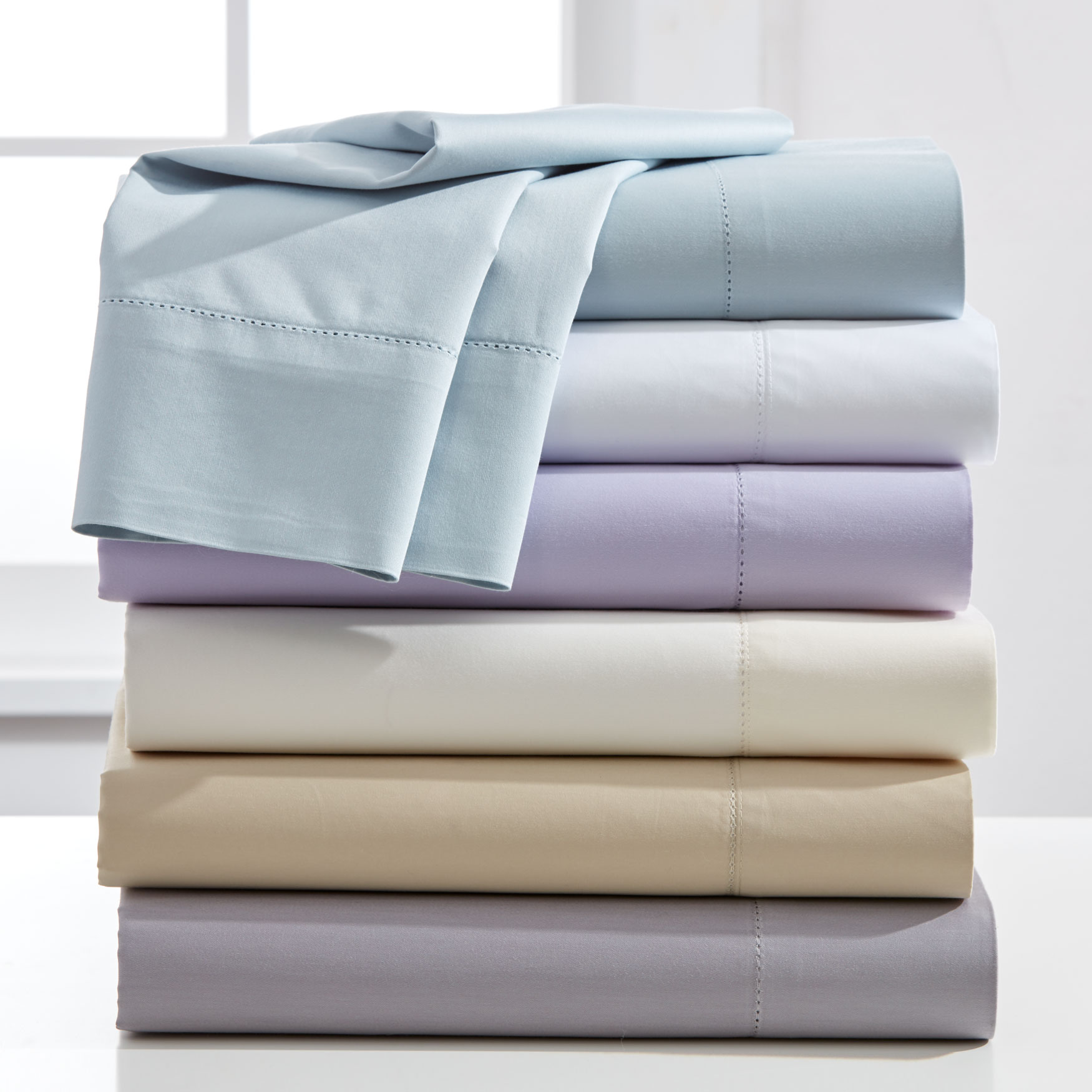 1200 Thread Count Hemstitched 6-Pc. Sheet Set | Plus Size Sheets ...