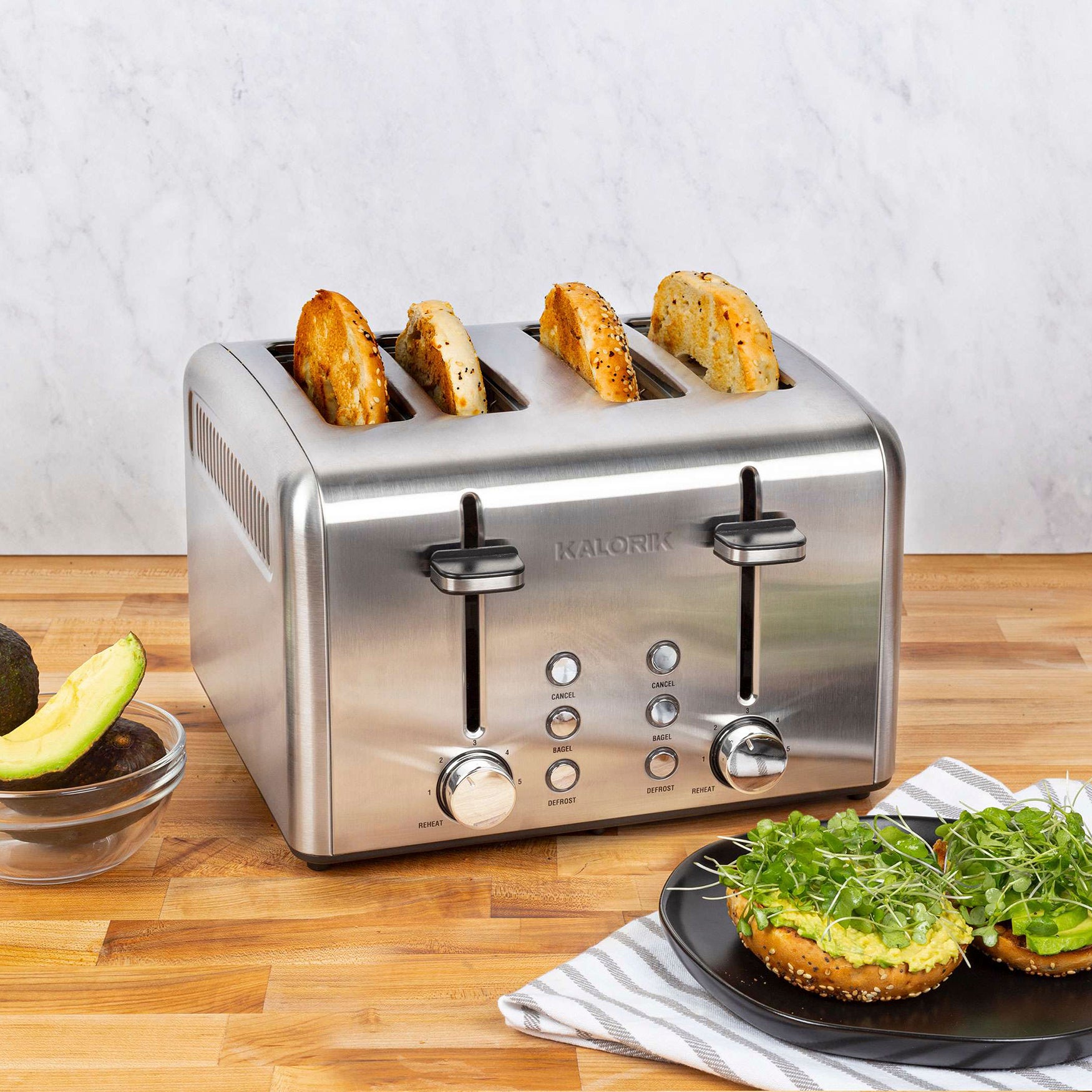 Kalorik 4Slice Toaster, Stainless Steel Brylane Home