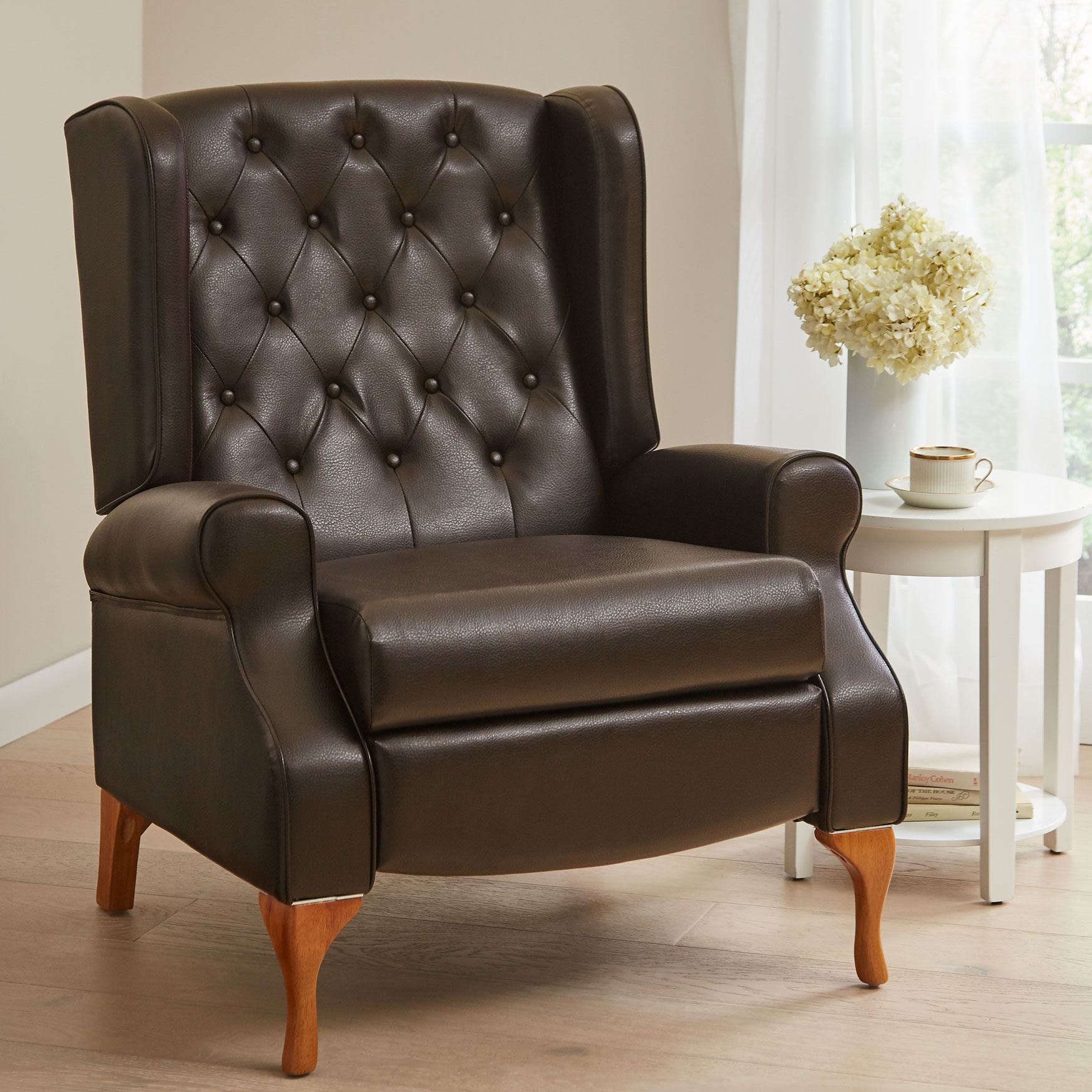 Queen Anne Style Tufted Wingback Recliner| Chairs ...
