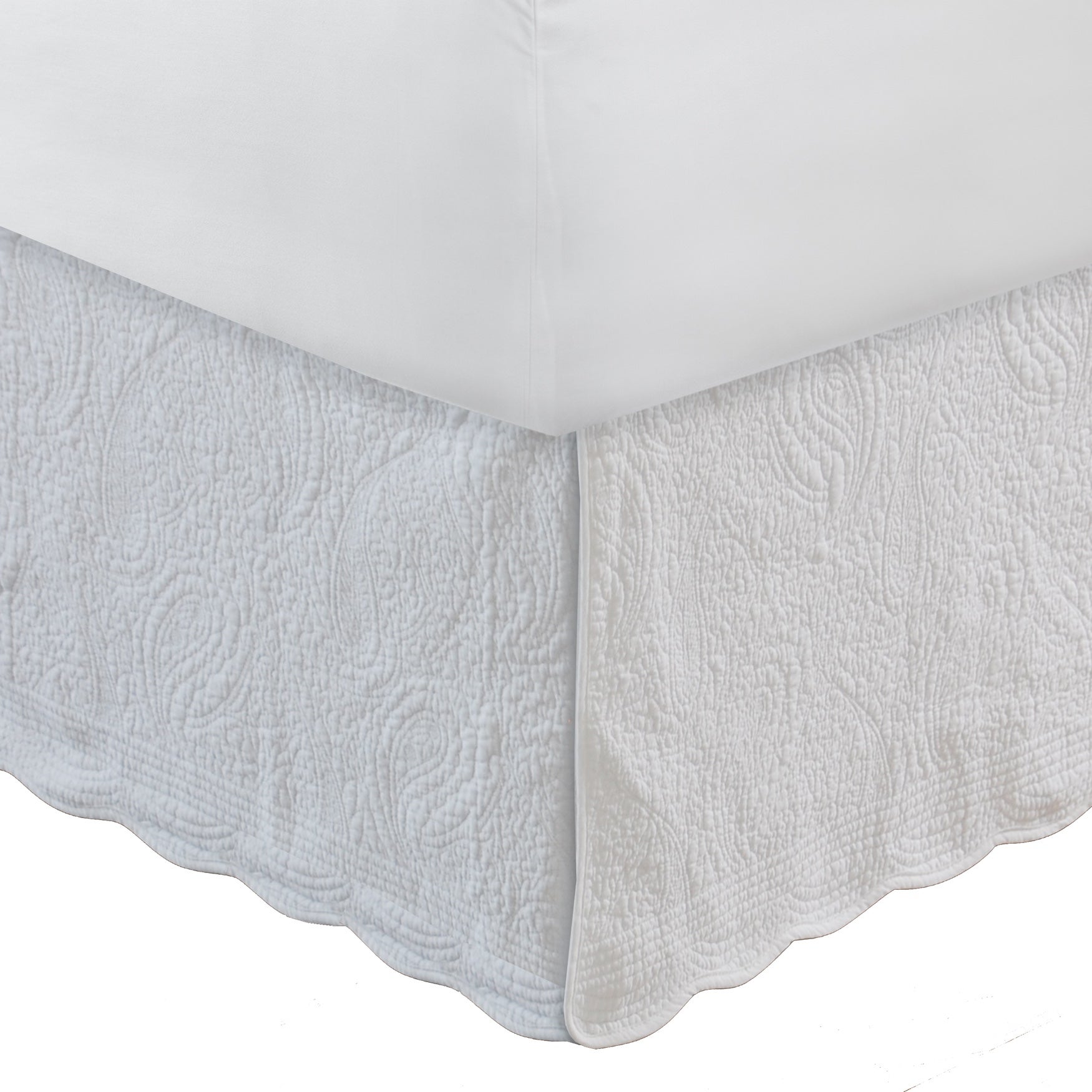 Paisley Quilted Bed Skirt 18" Brylane Home