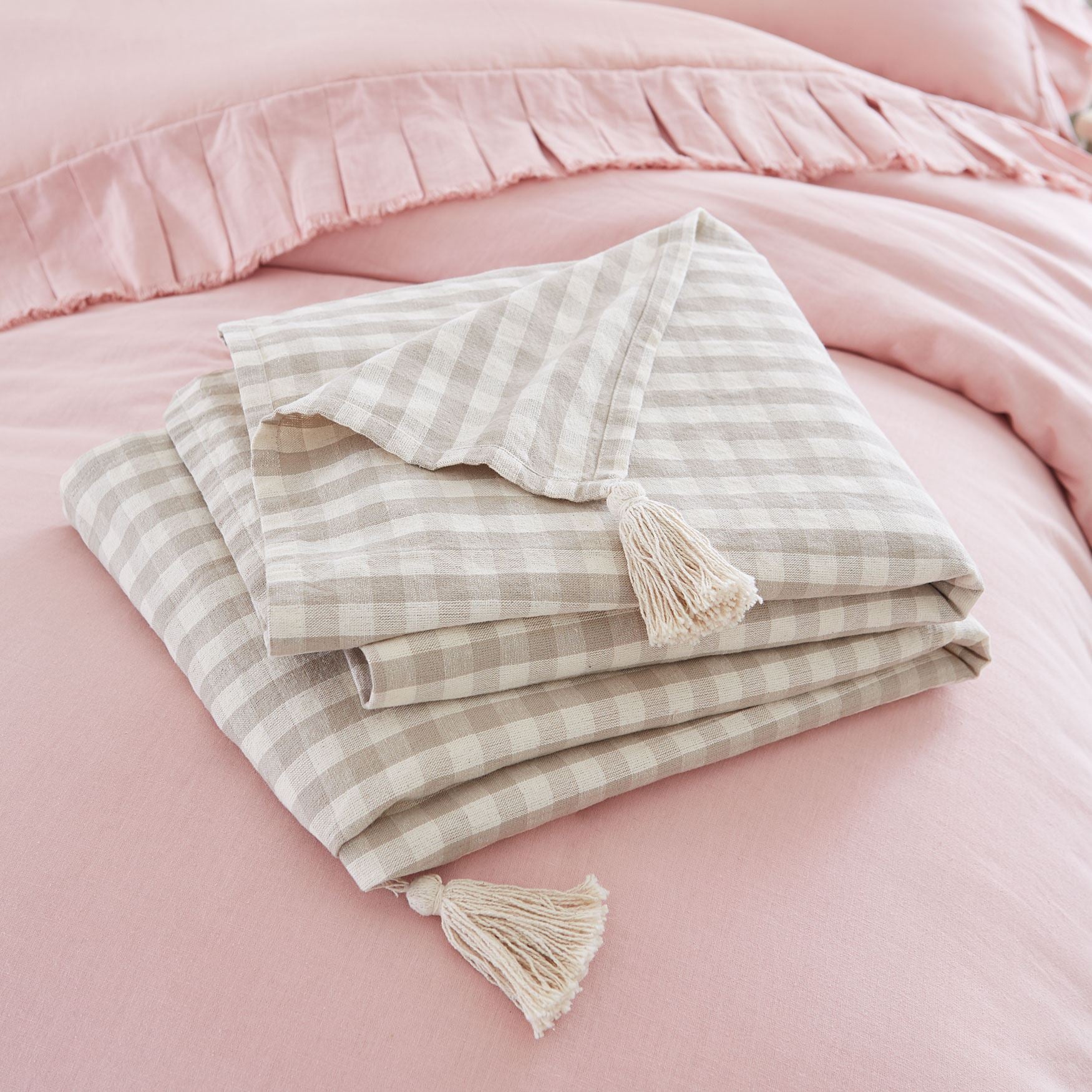 Gingham Throw Brylane Home