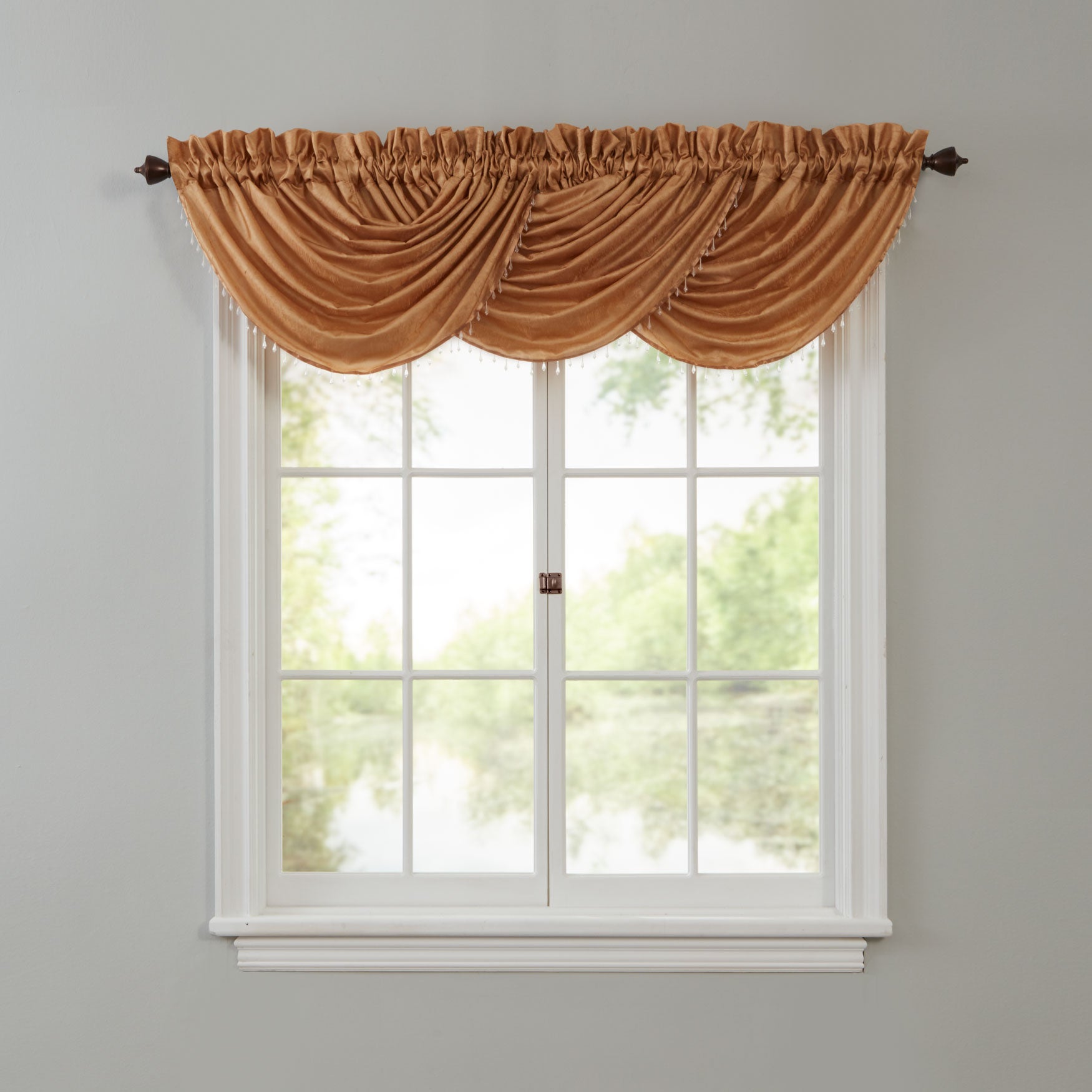 Bh Studio Crushed Taffeta Waterfall Valance Brylane Home