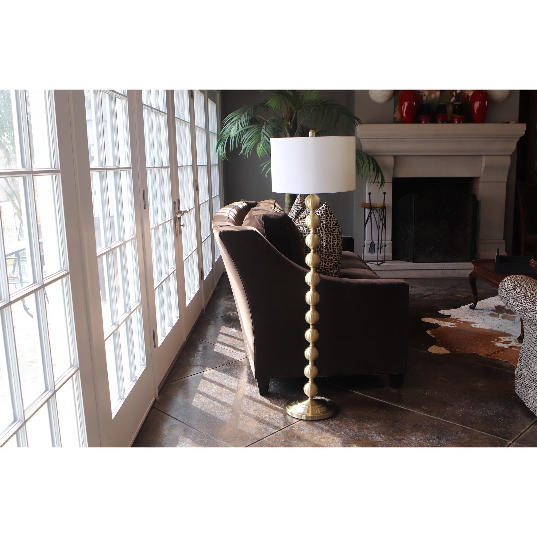 Brushed Brass Floor Lamp by J. Hunt Floor Lamps Brylane Home