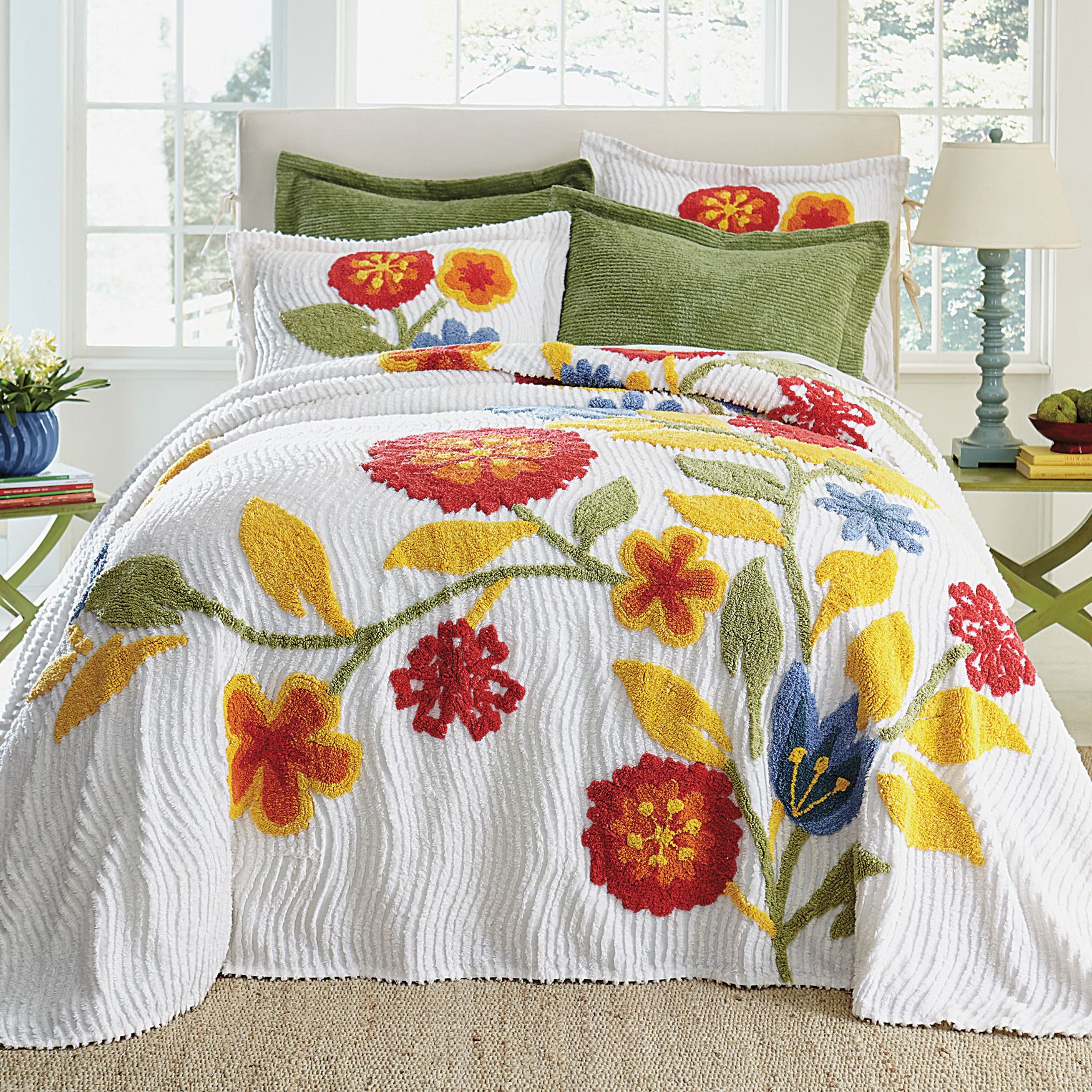 Bloom Chenille Bedspread Collection, 