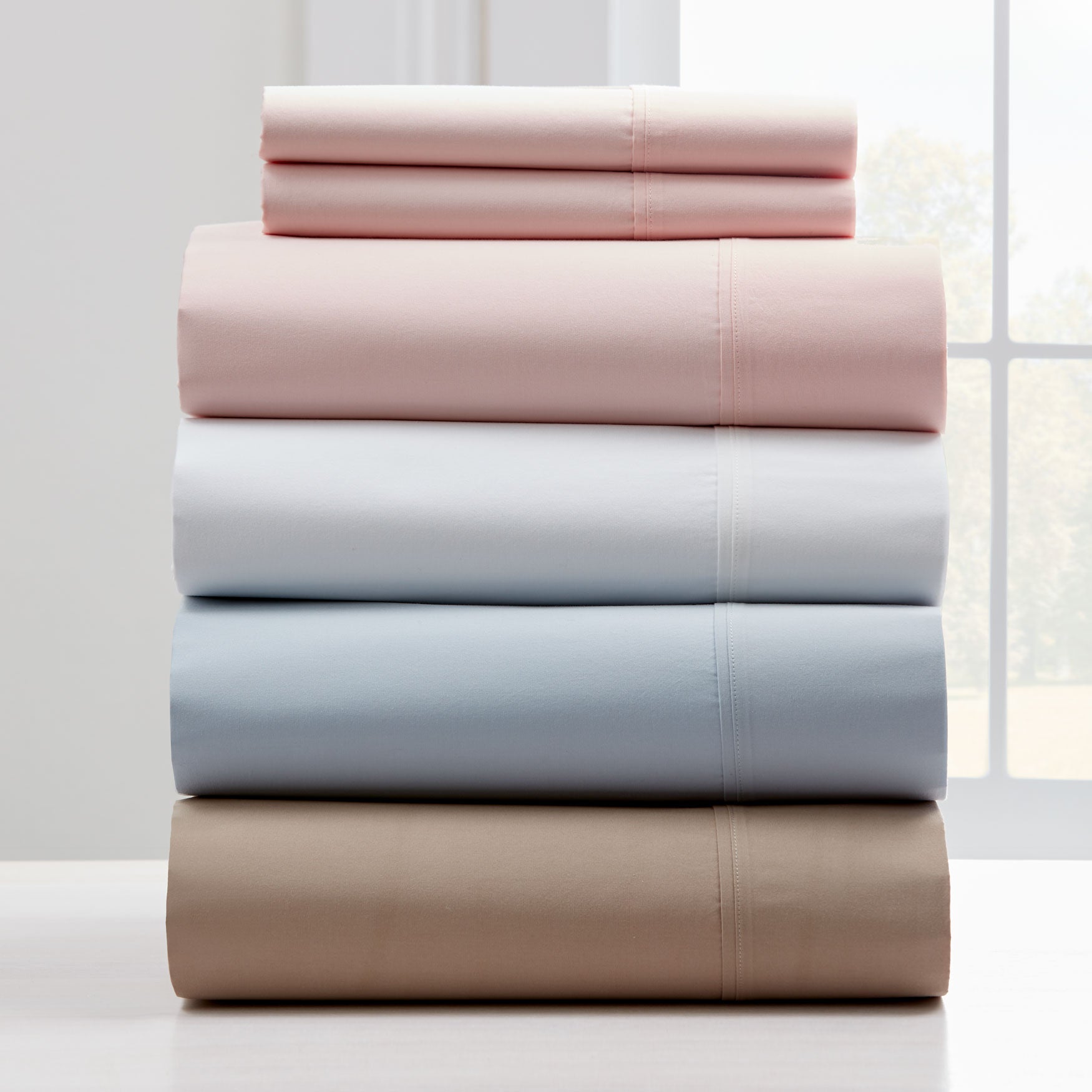 300TC Cotton Garment Wash Sheet Set Brylane Home