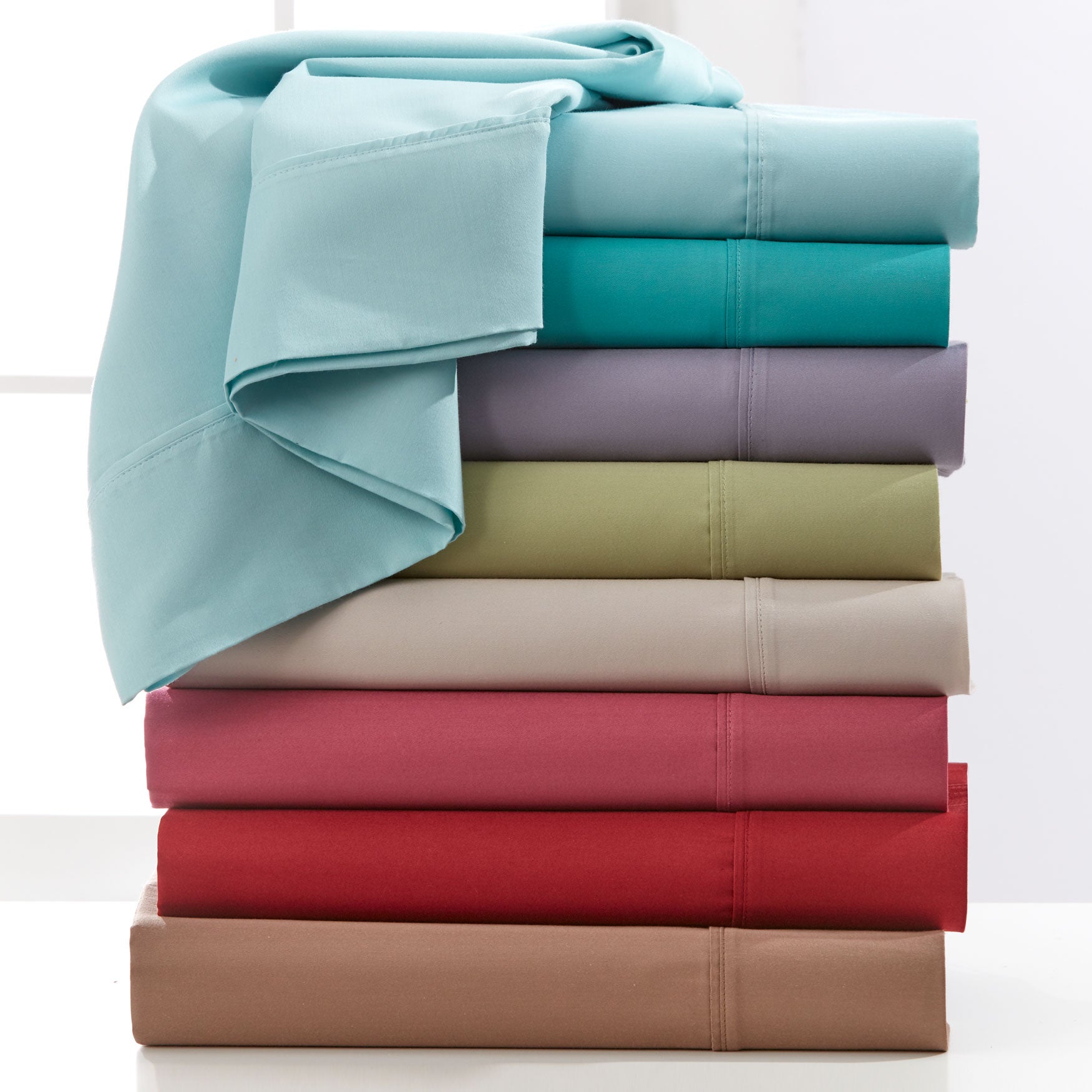 500 Thread Count Cotton Rich 4 Pc Solid Sheet Set Plus Size Sheets