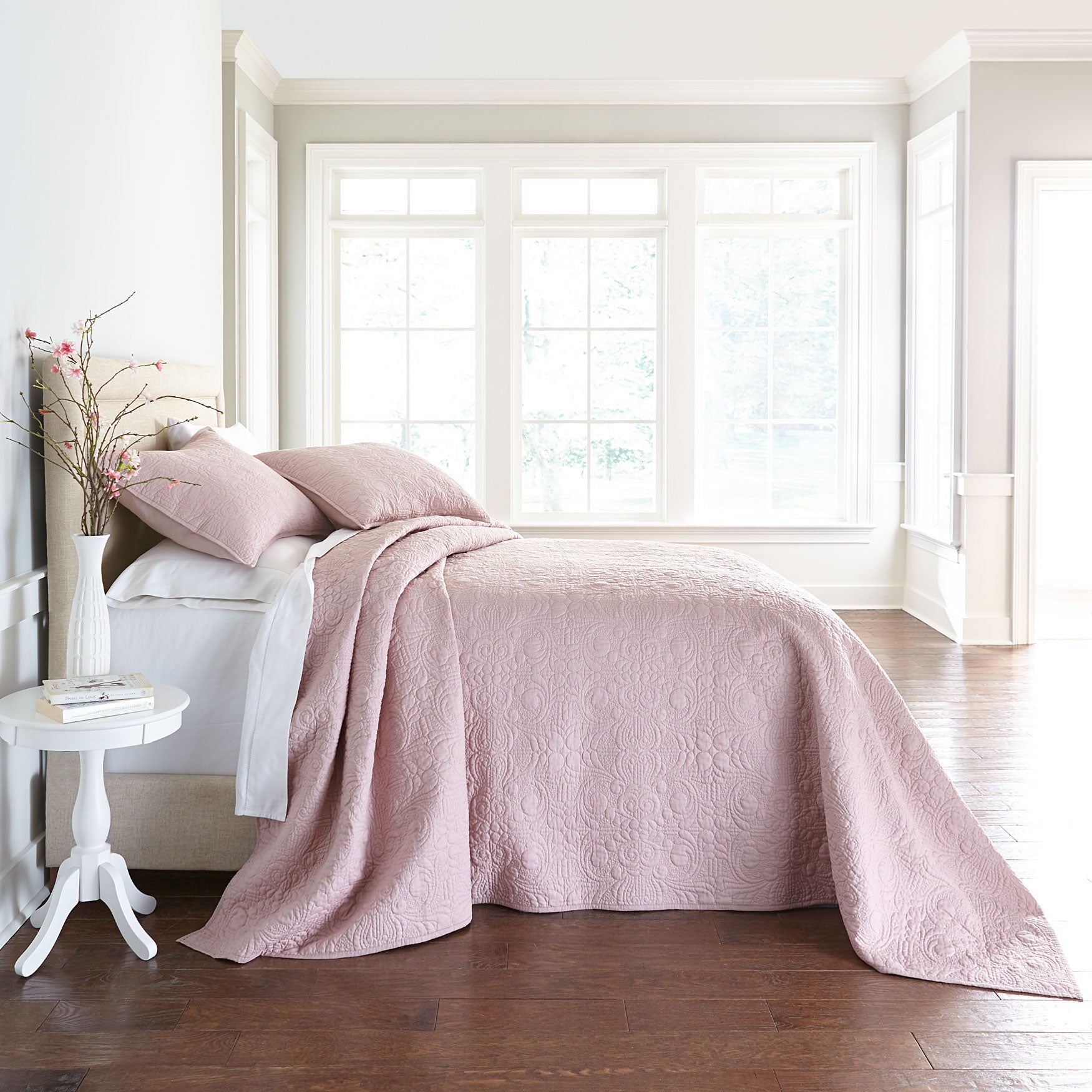 Serena Embroidered Bedspread Bedding  Brylane Home
