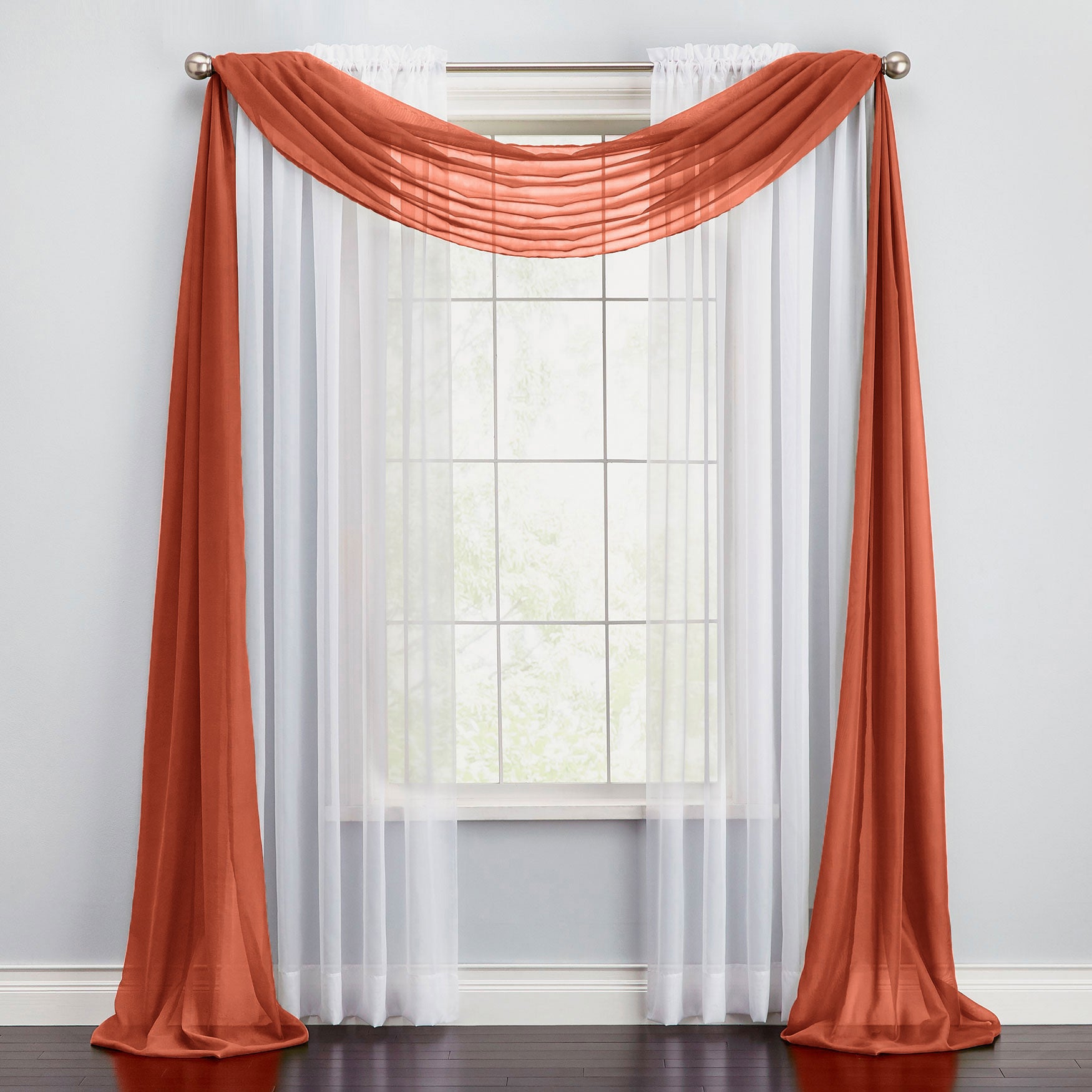 Curtains and shop scarf