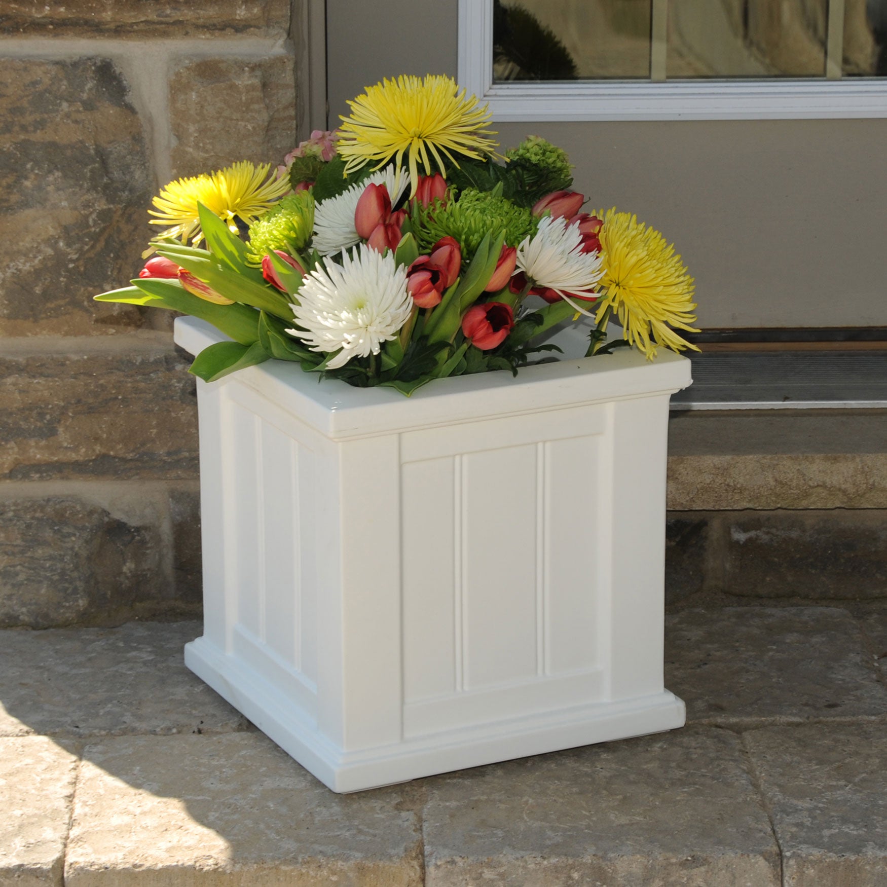 Mayne® 14"Sq. Cape Cod Patio Planter Garden & Planters Brylane Home