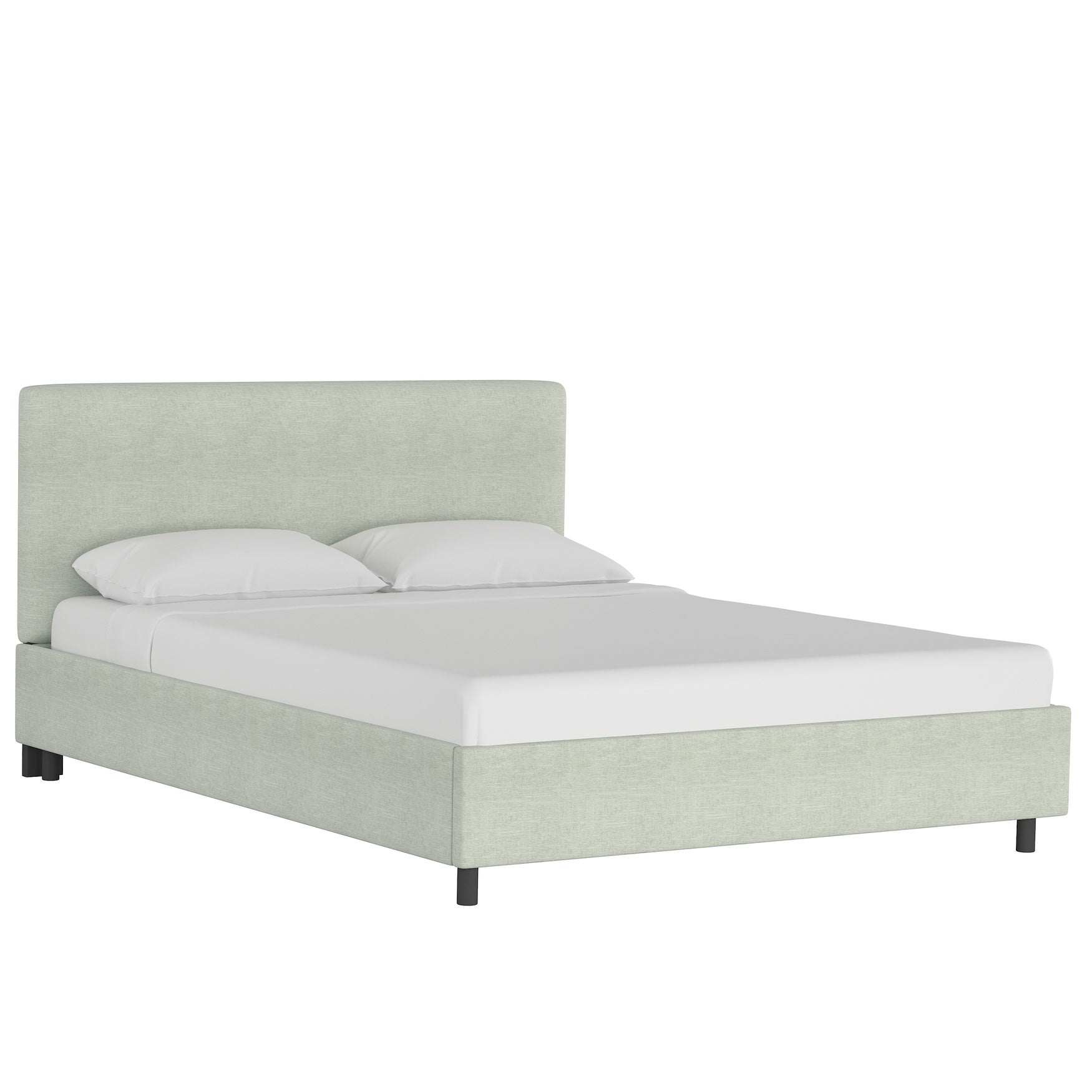 Linen Upholstered Platform Bed Brylane Home