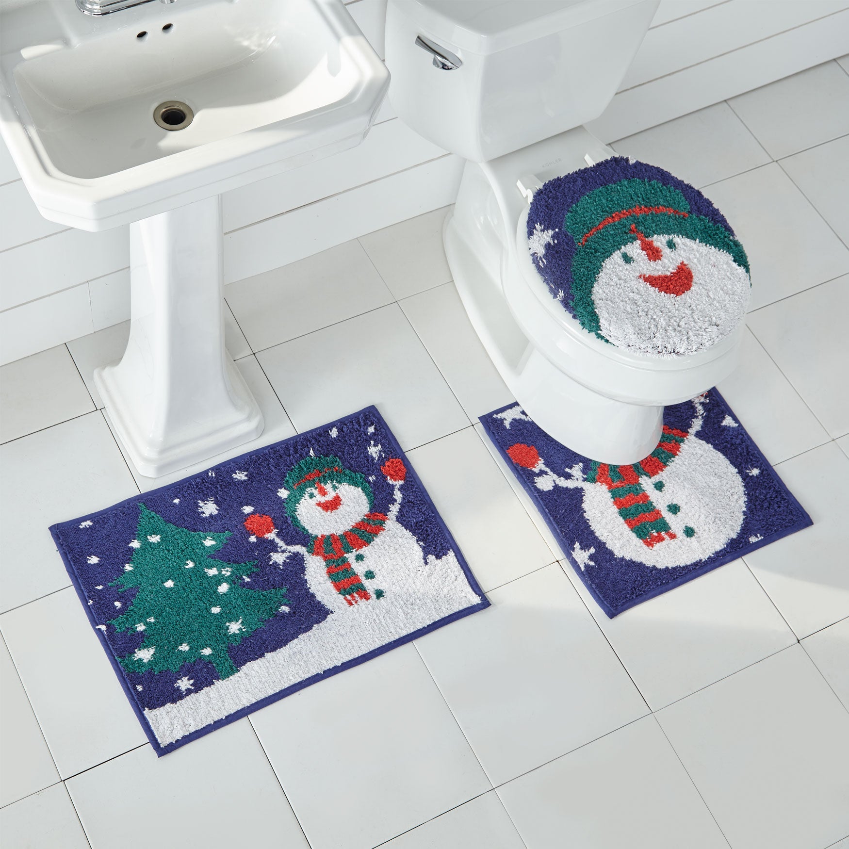 3Pc. Holiday Bath Rug Set Bath Rugs & Bath Mats Brylane Home