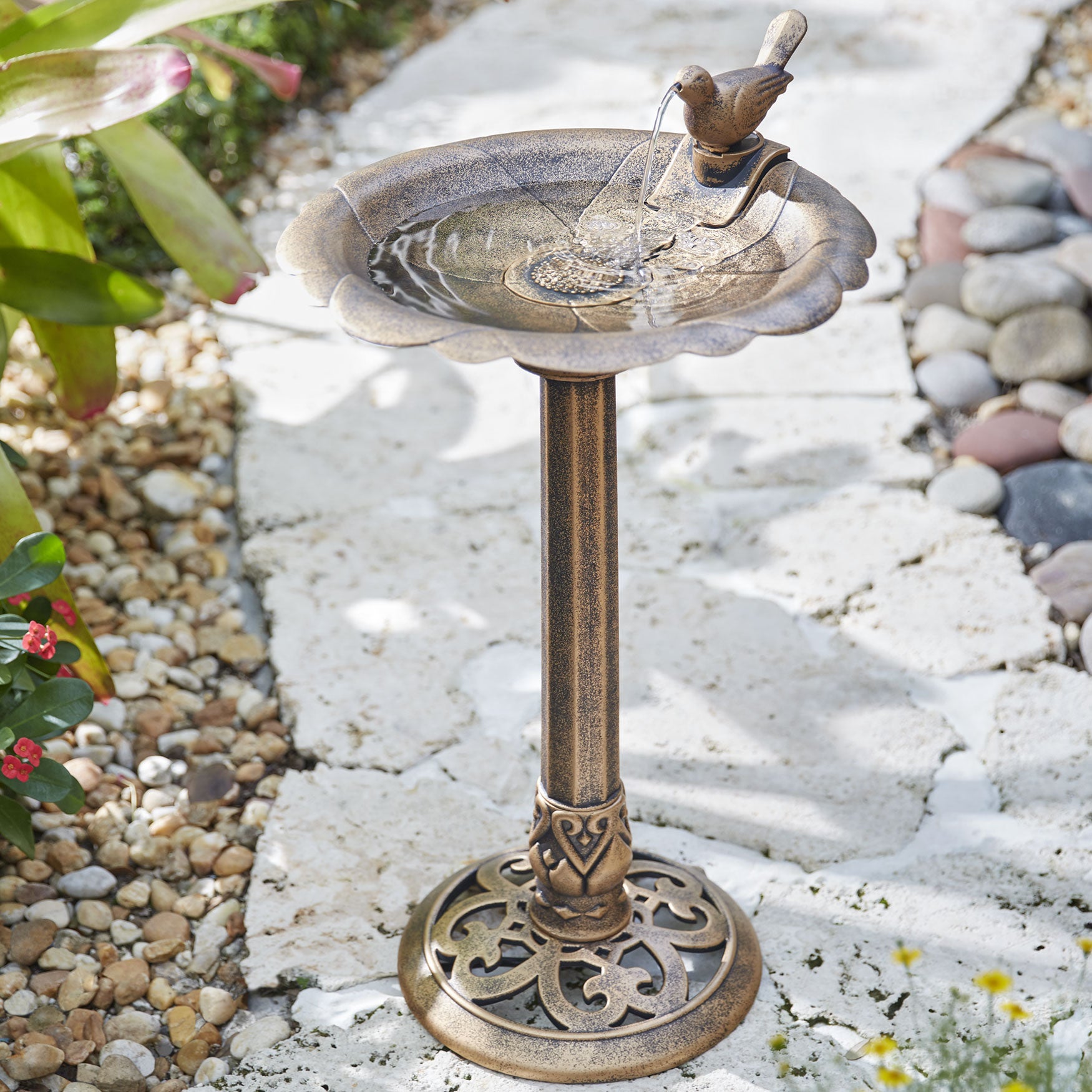 Resin bird deals bath