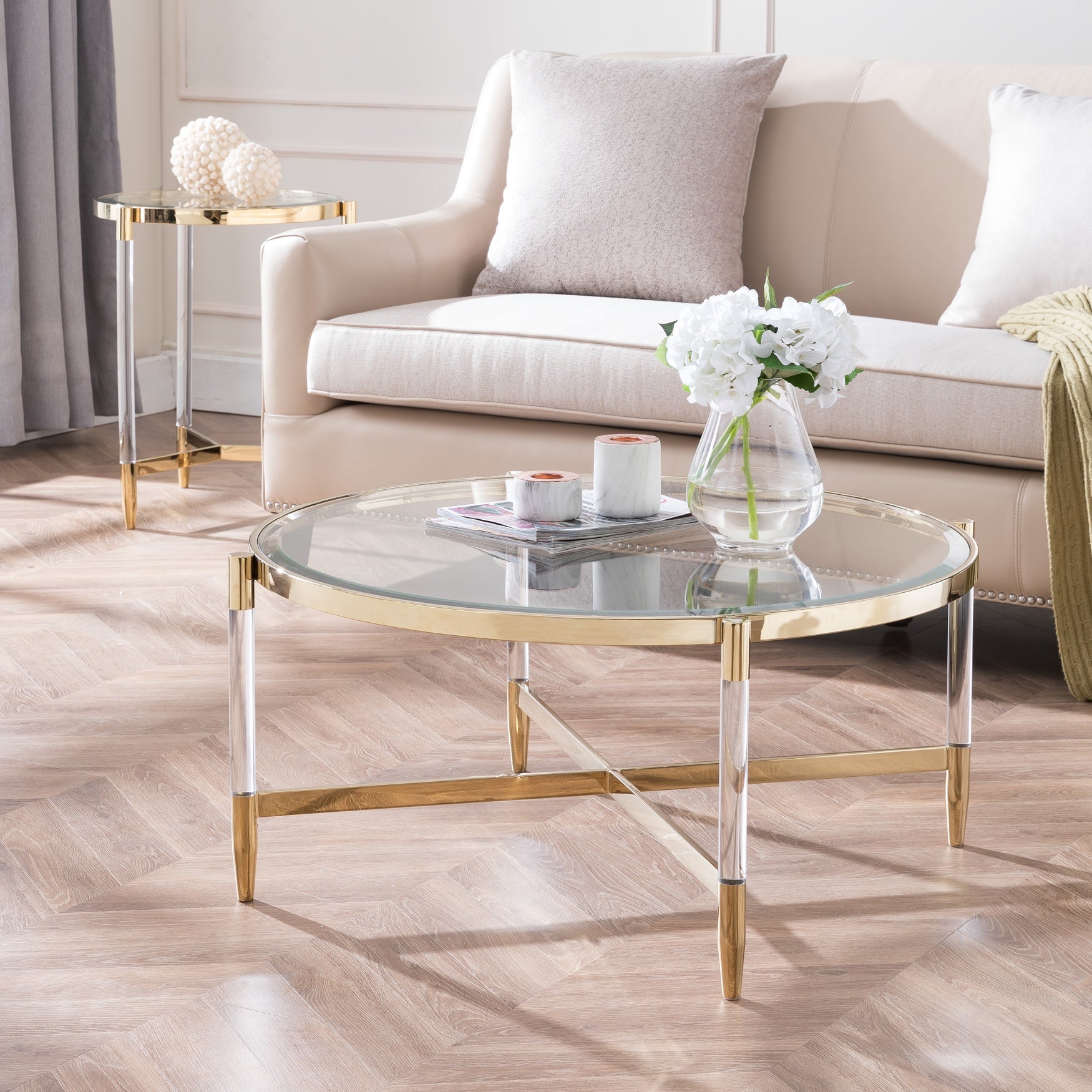Covel Acrylic Cocktail Table | Brylane Home