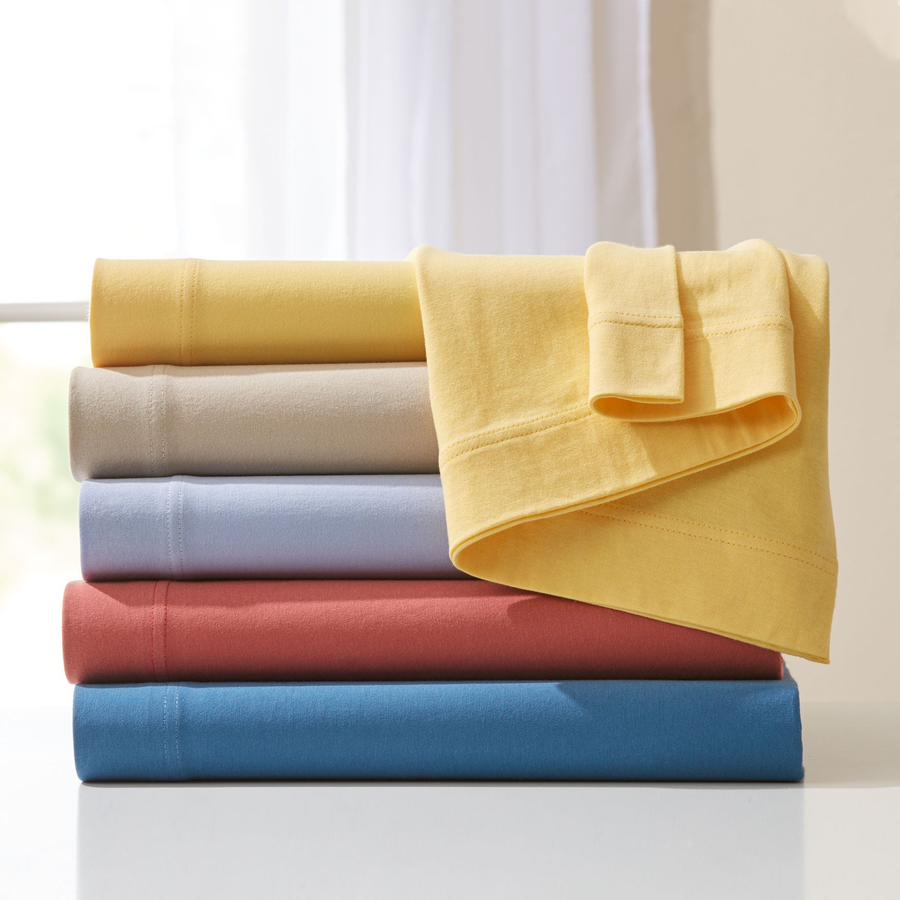 BH Studio Jersey Knit Sheet Set Brylane Home