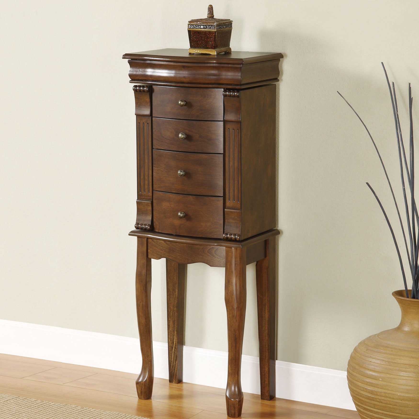 Louis Philippe Walnut Jewelry Armoire Brylane Home