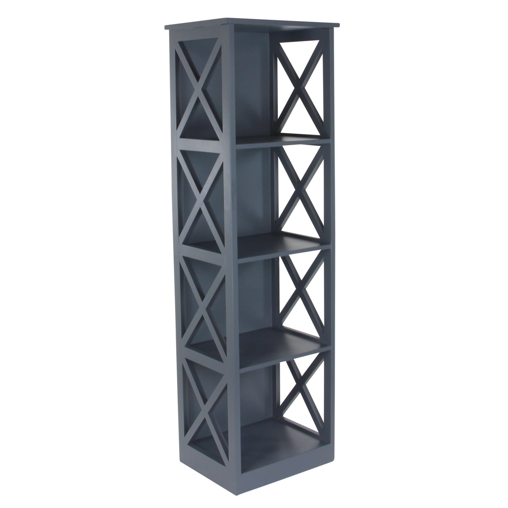 Grey Wood Traditional Shelving Unit, 51 " x 16 " x 12 " Brylane Home