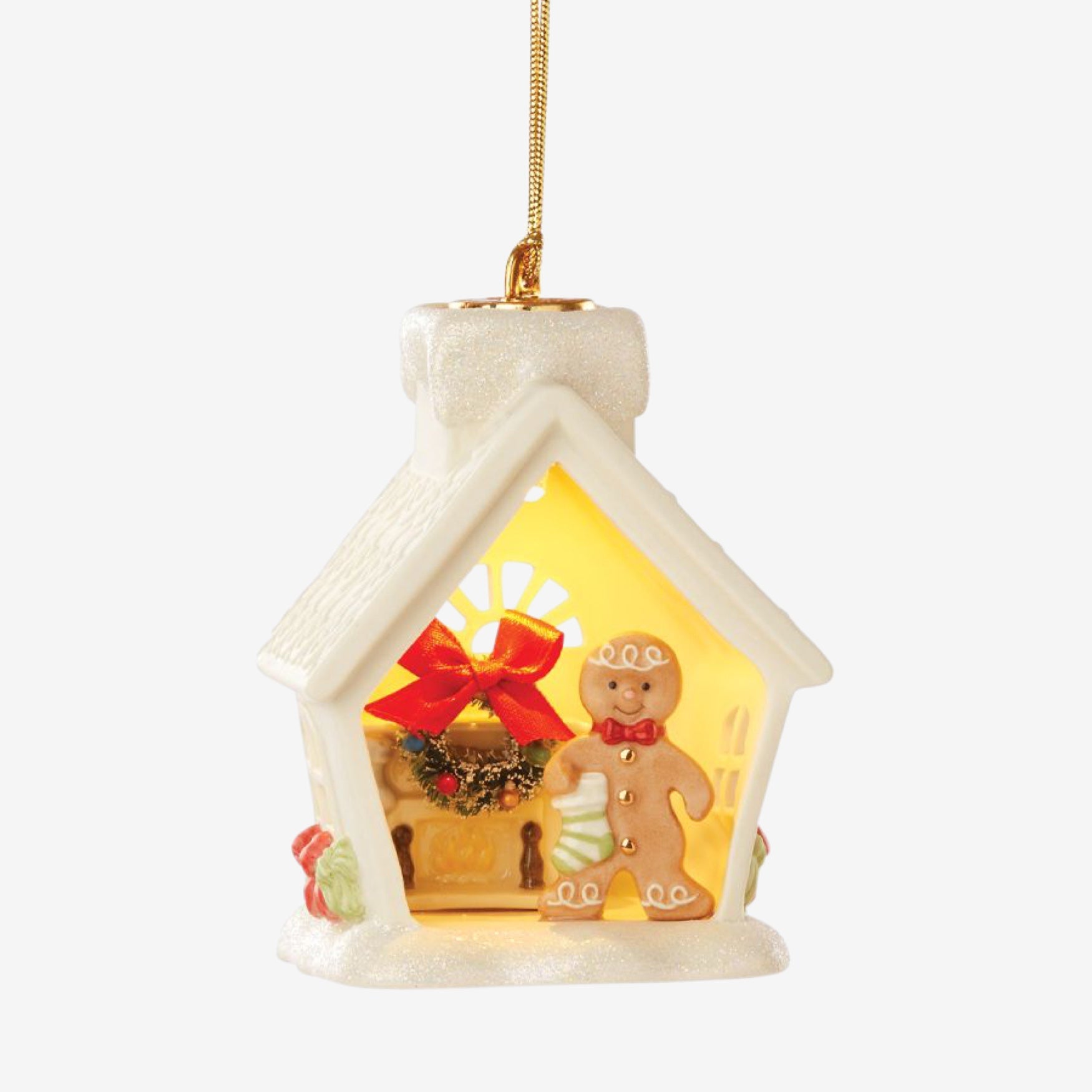 Lenox® LightUp Gingerbread House Ornament Brylane Home