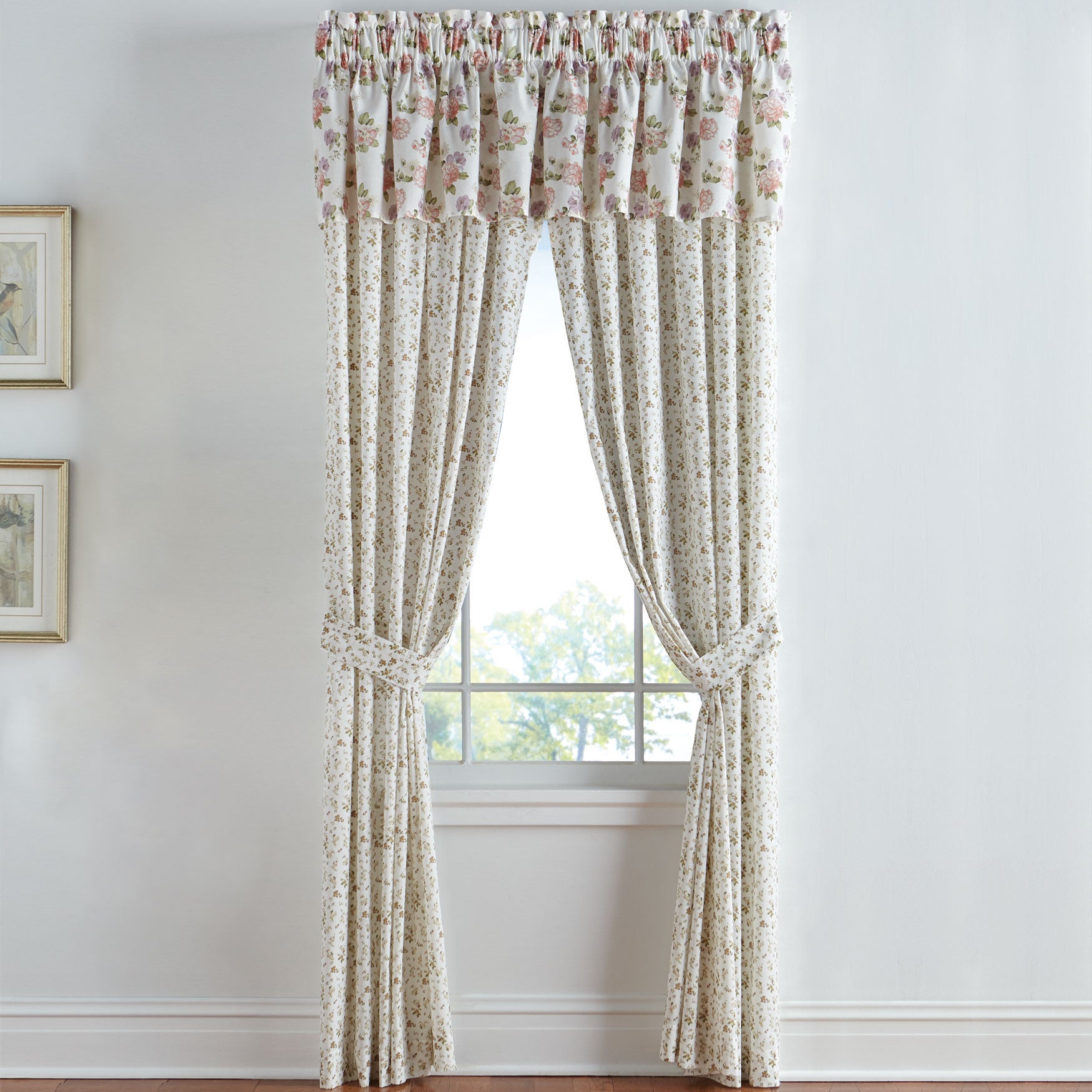 Alexis Panel Set With Tiebacks Brylane Home Alexis Panel Set With Tiebacks Brylane Home
