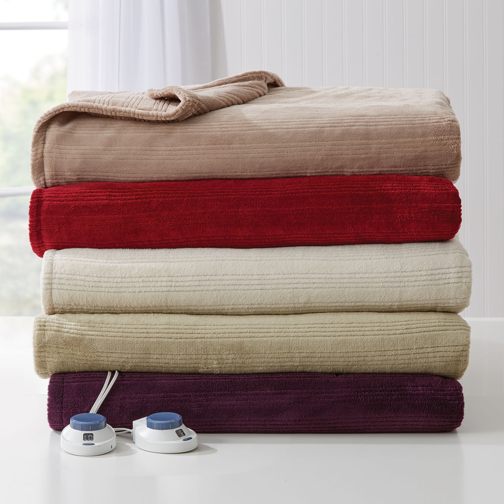 Shop Serta MicroFleece Heated Electric Warming Blanket ...