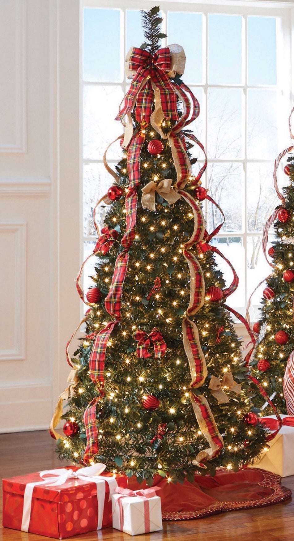 Fully Decorated Pre Lit 7 Pop Up Christmas Tree Christmas