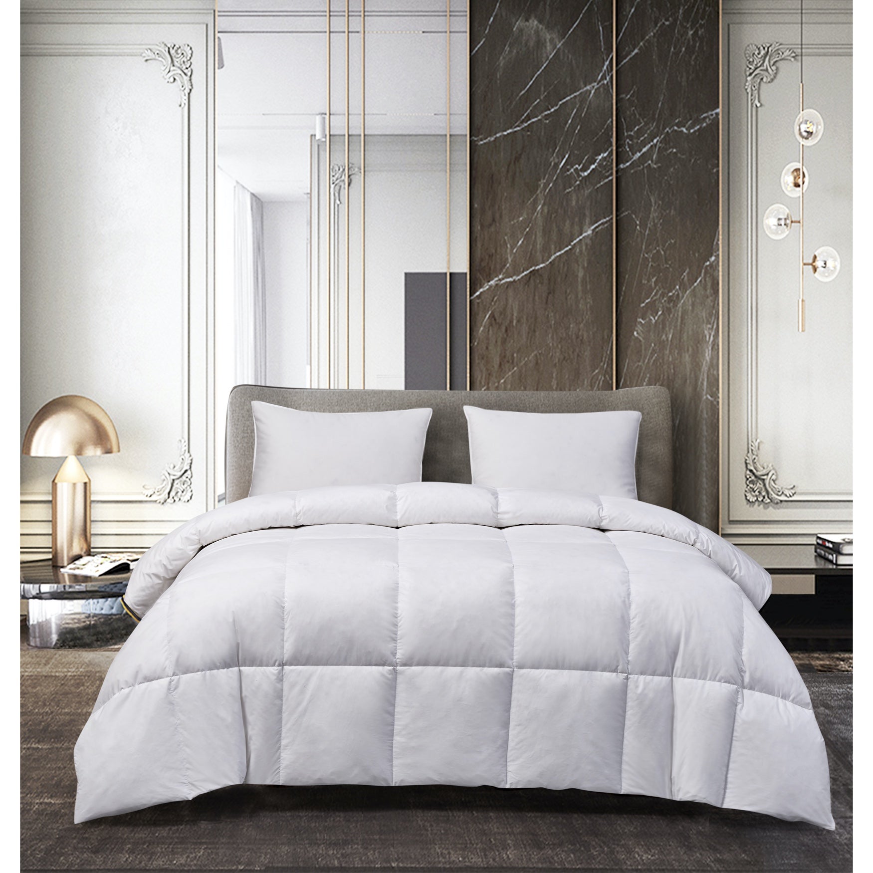 white goose feather comforter