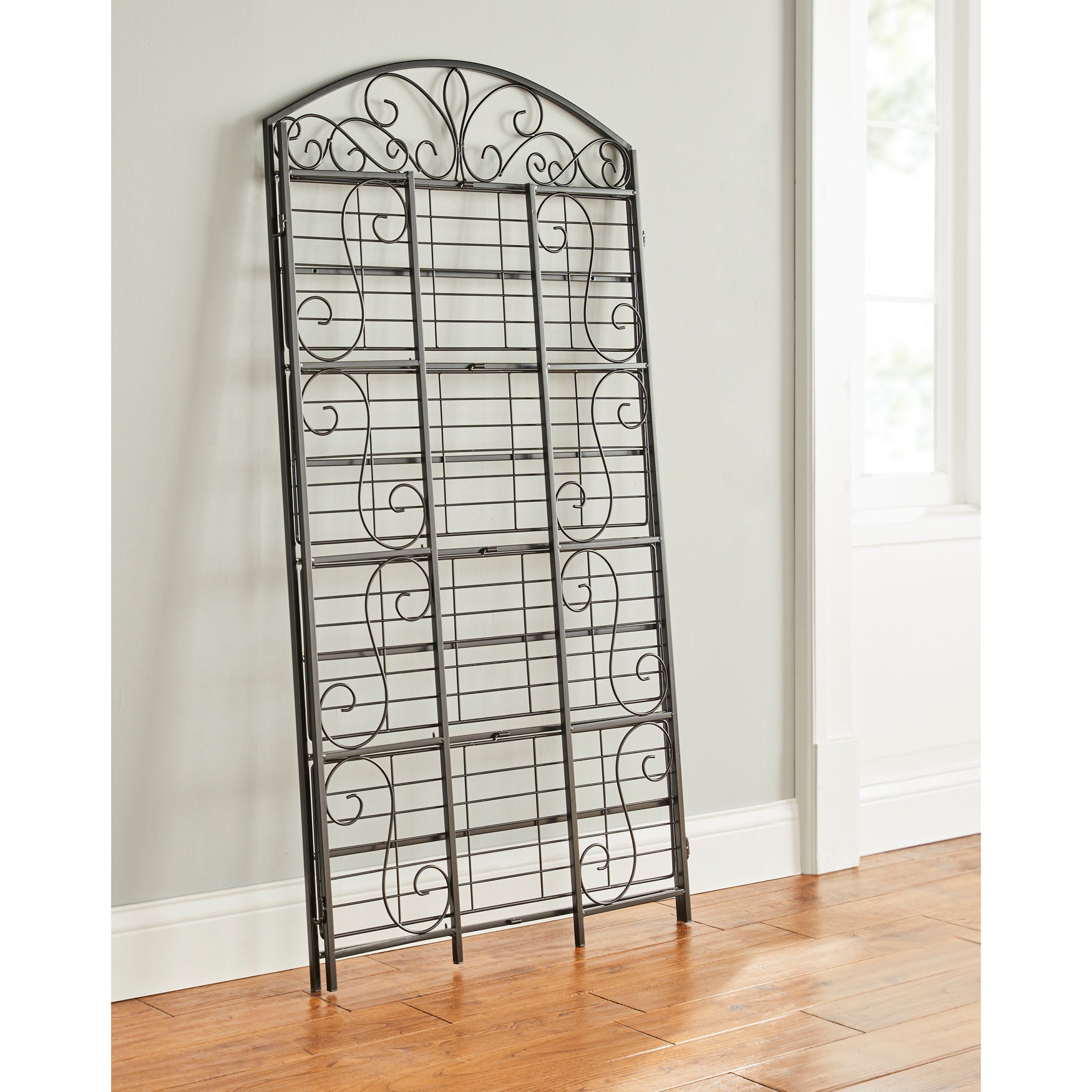 5Tier Metal Scroll Folding Bookcase Brylane Home