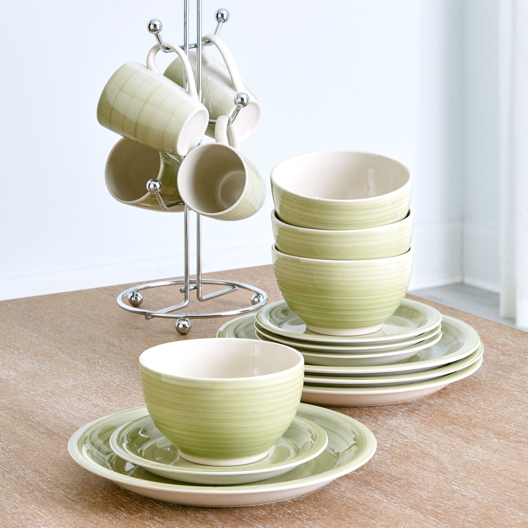 Santa Fe HandPainted Solid Stoneware Dinnerware Dining & Entertaining Brylane Home