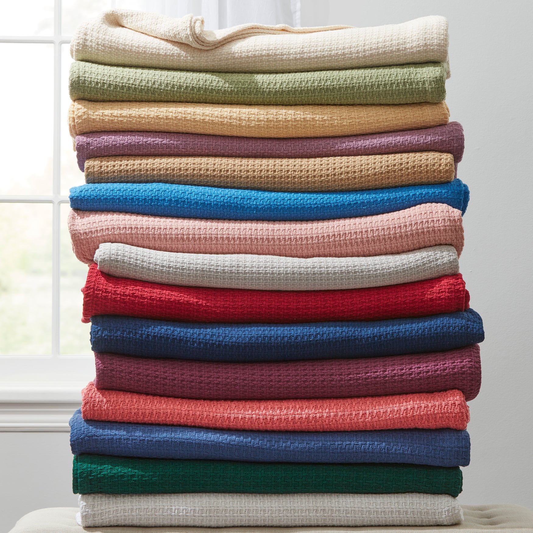 BH Studio Primrose Cotton XL Blanket Blankets & Throws Brylane Home