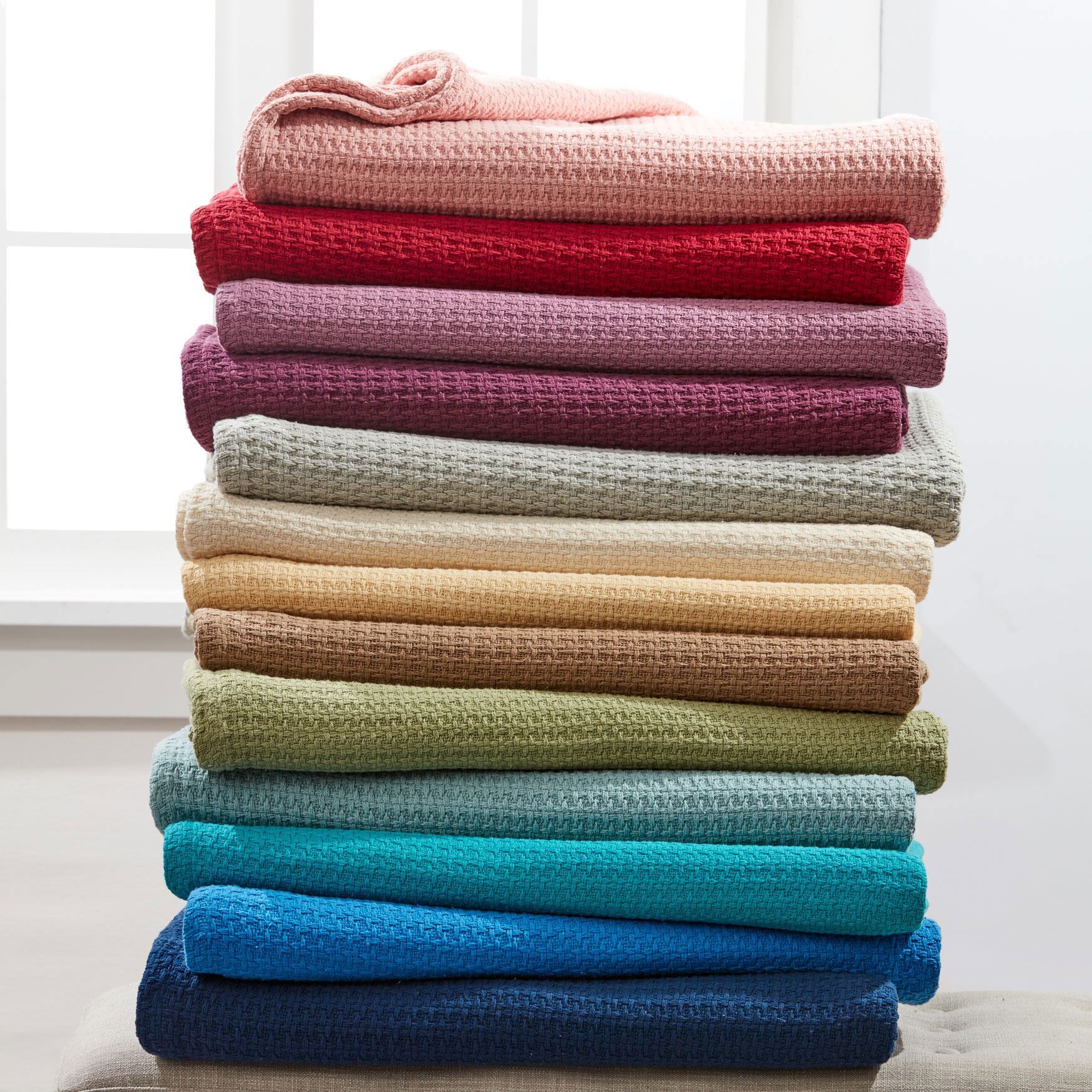 BH Studio Primrose Cotton Blanket Collection Fourth of July Brylane Home