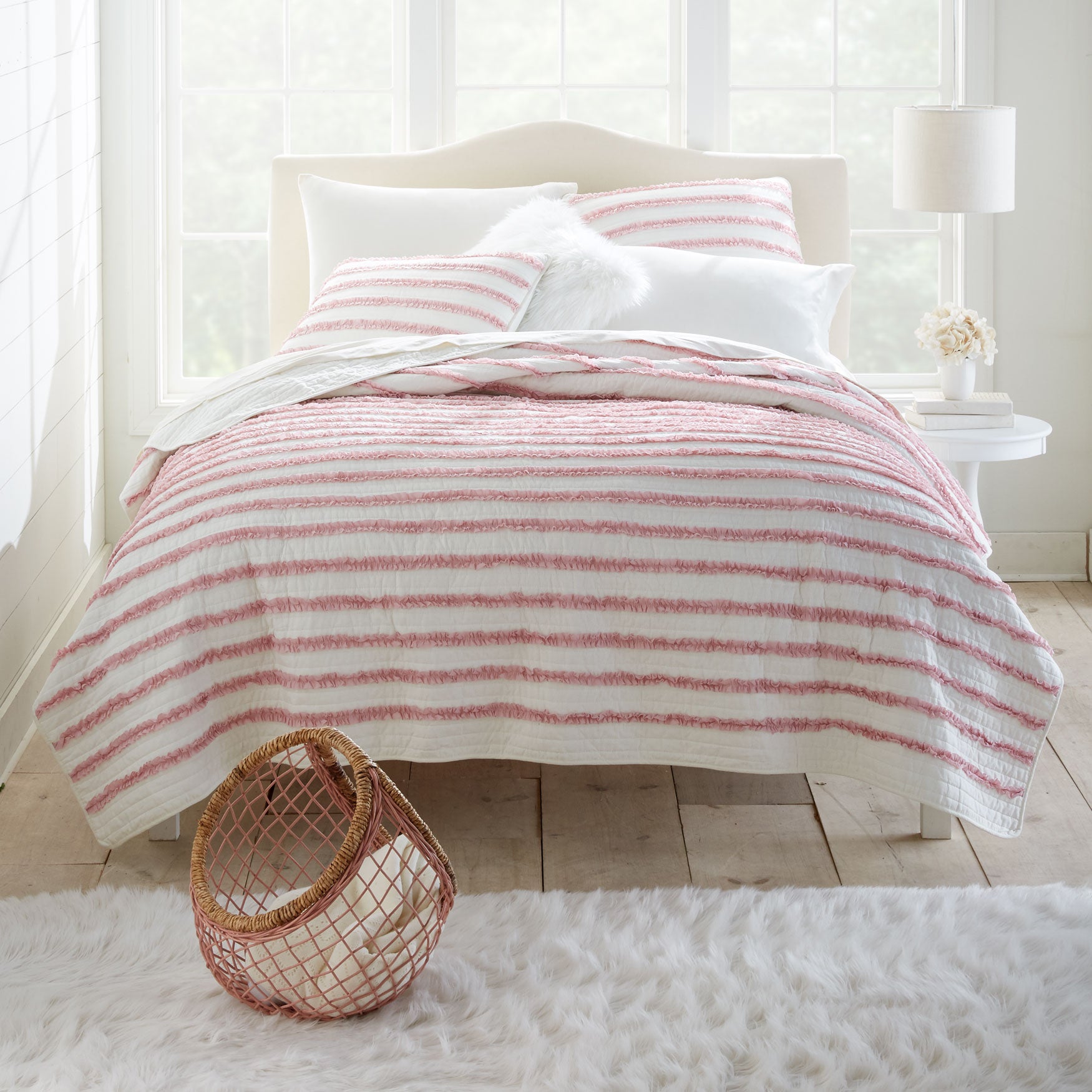 Ruby Ruffle Quilt Set Bedding Brylane Home
