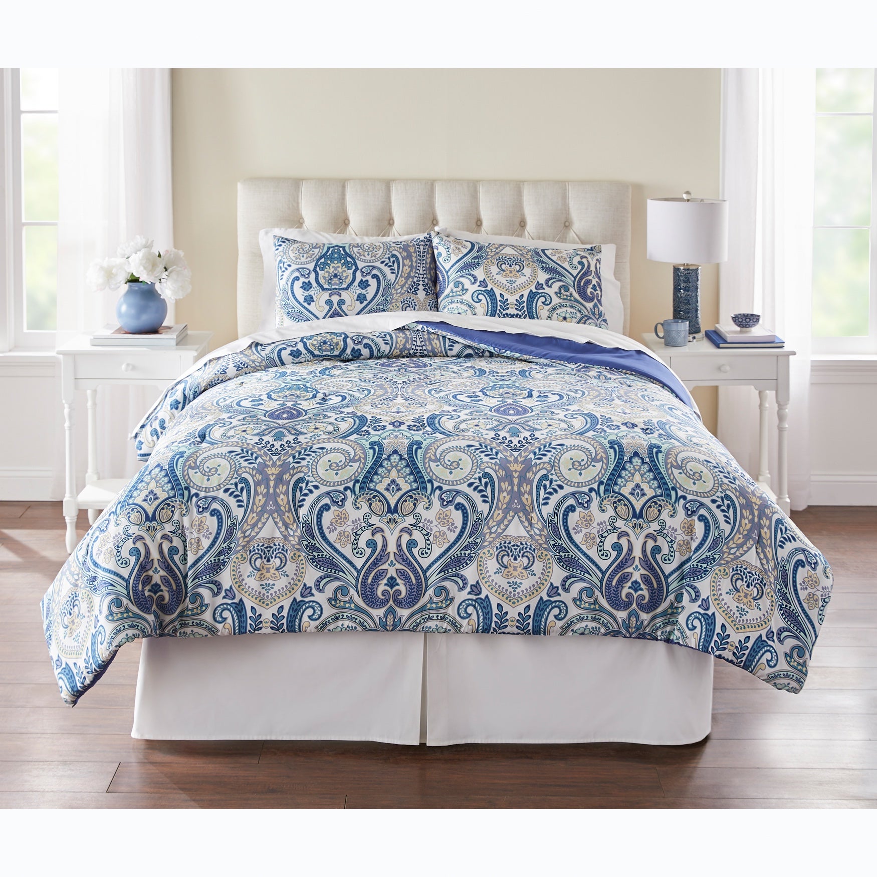 Affordable BH Studio 3Pc. Microfiber Comforter Set, Blue Brylane Home