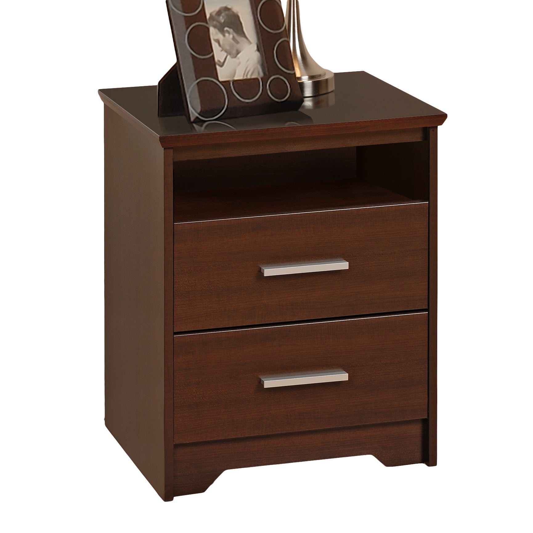 Coal Harbor Tall 2drawer Night Stand with Open Shelf Plus Size Night