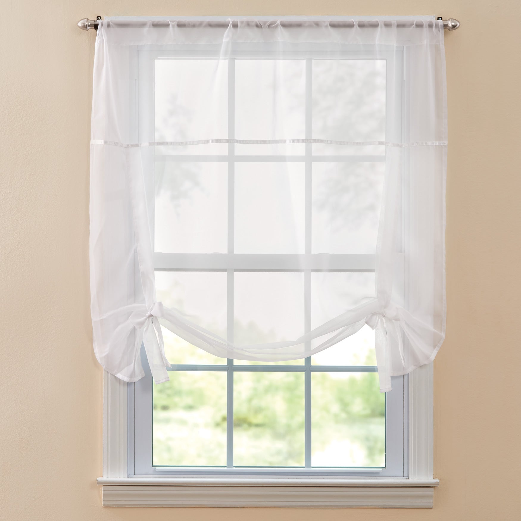 Bh Studio Sheer Voile Tie Up Shade Sheer Curtains