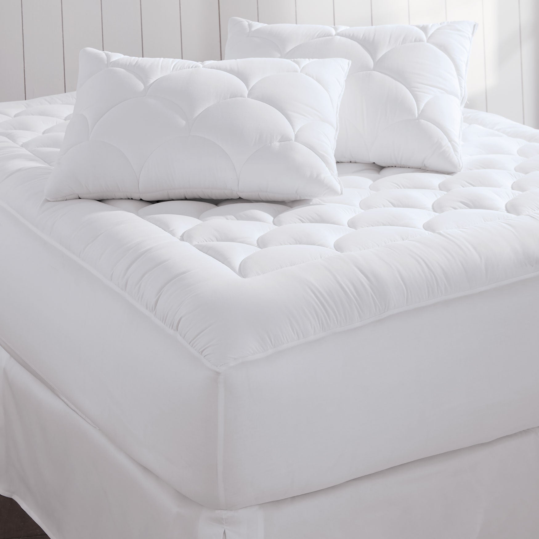 Cloud Puff Mattress Pad Plus Size Mattress Pads & Toppers Brylane Home