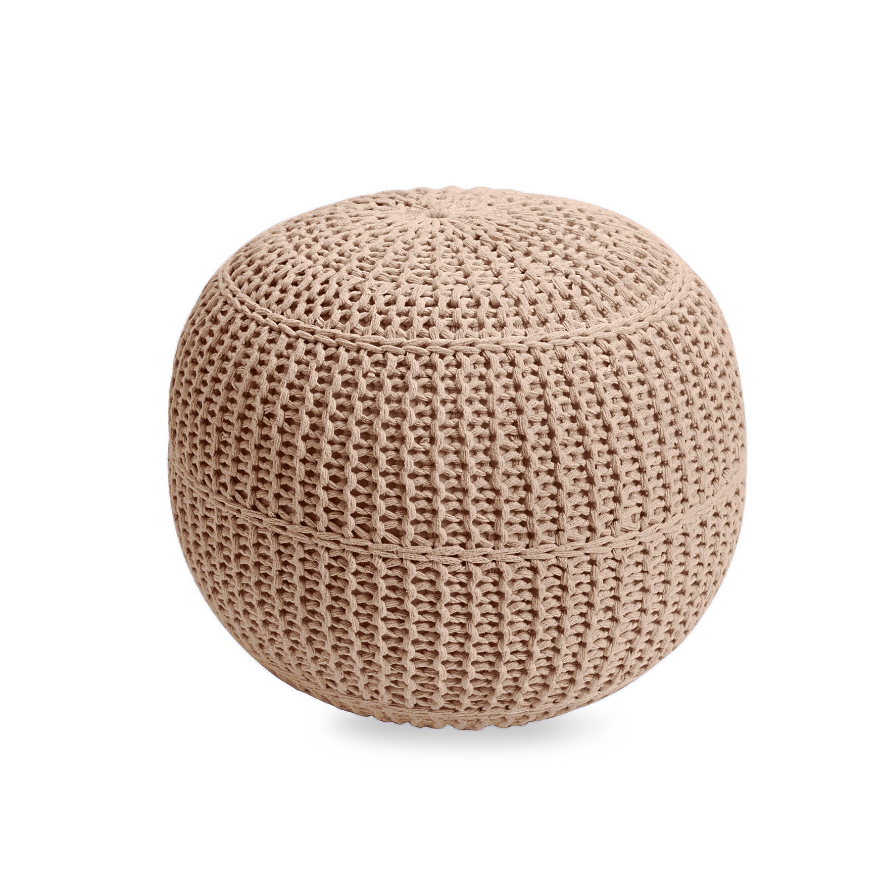 Bh Studio Hand Knitted Ottoman Pouf Benches Ottomans