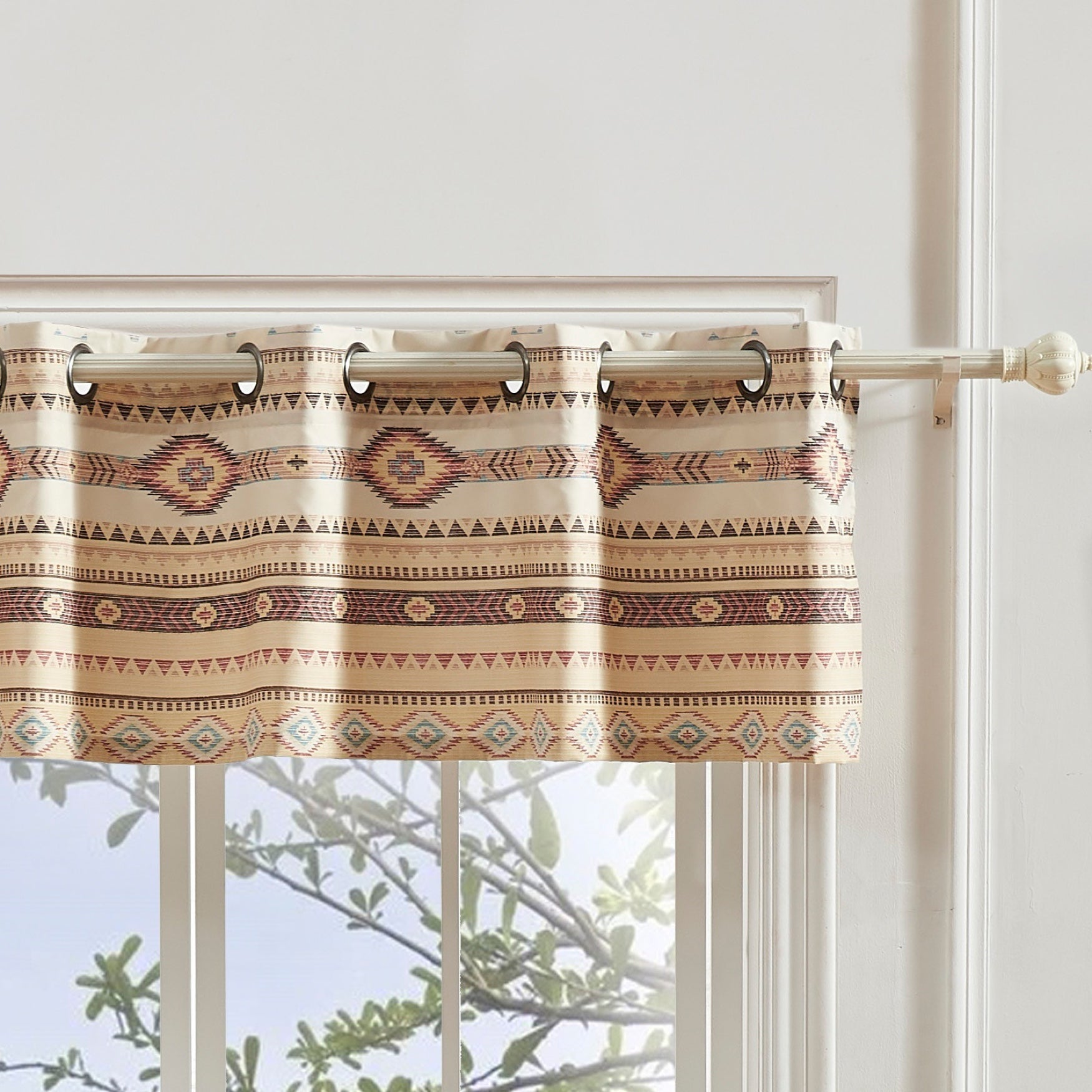 Phoenix Tan Window Valance Brylane Home