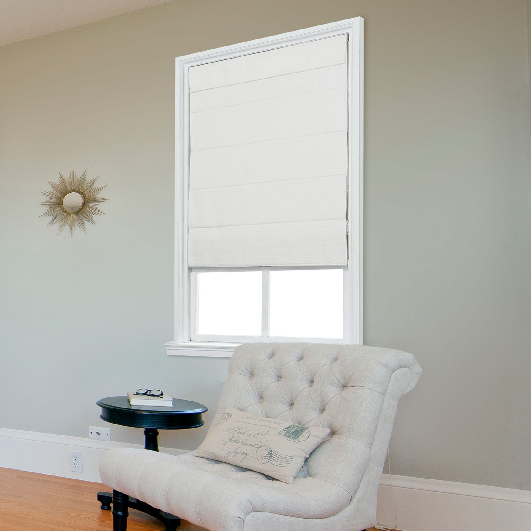 Cordless Quinn Large Fold Roman Shade Blinds & Shades Brylane Home