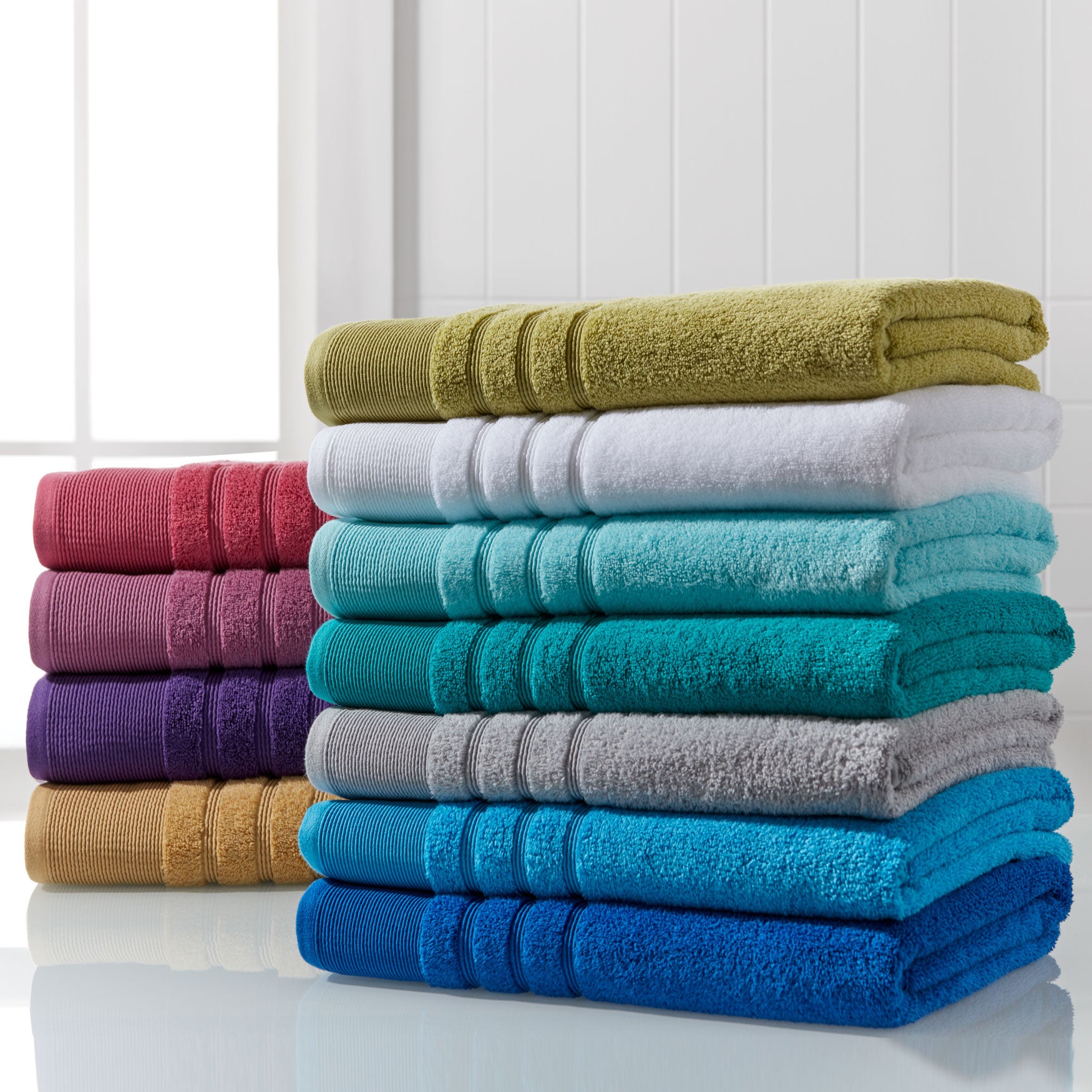 BH STUDIO® Solid Oversized Cotton Bath Sheet Bath Brylane Home
