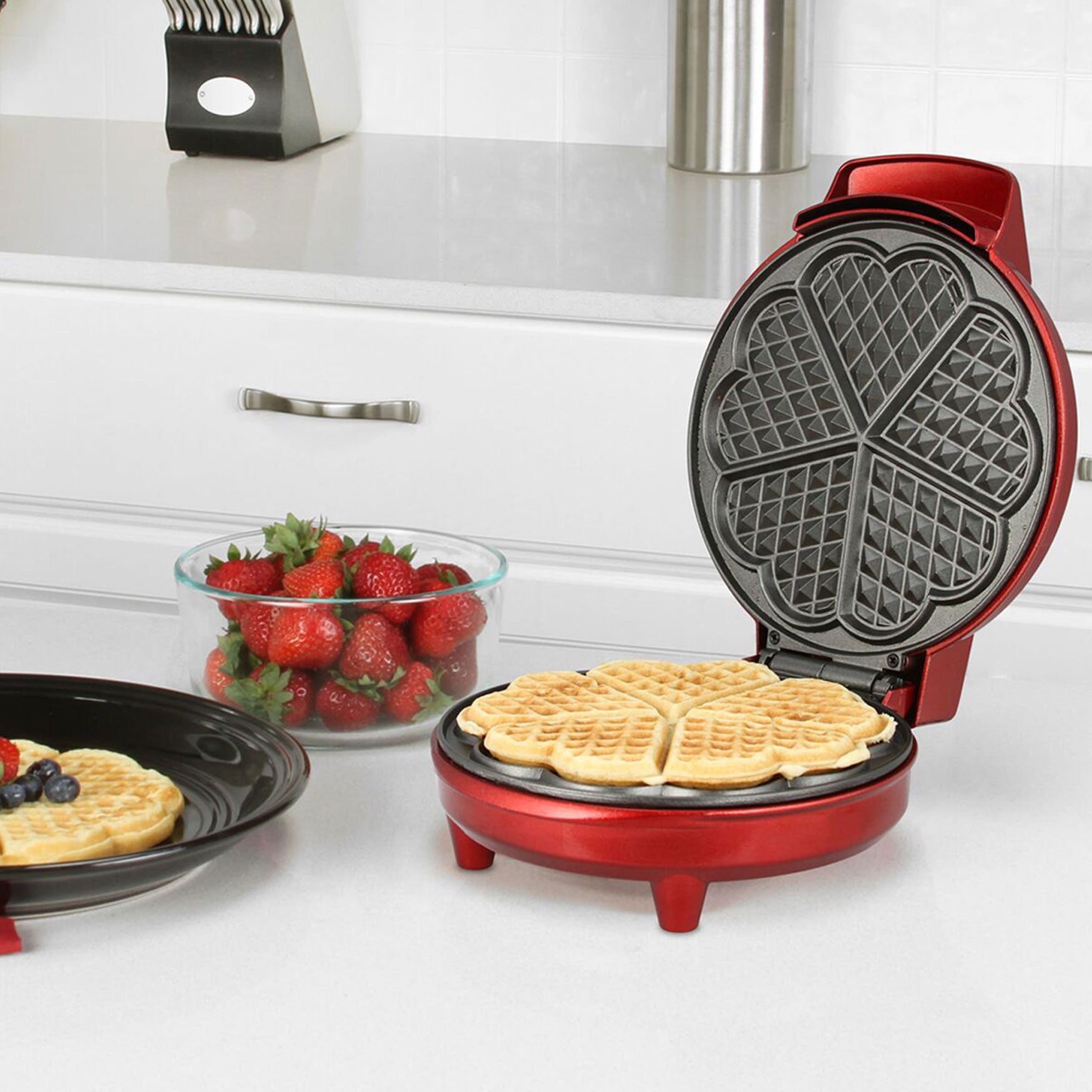 red heart waffle maker