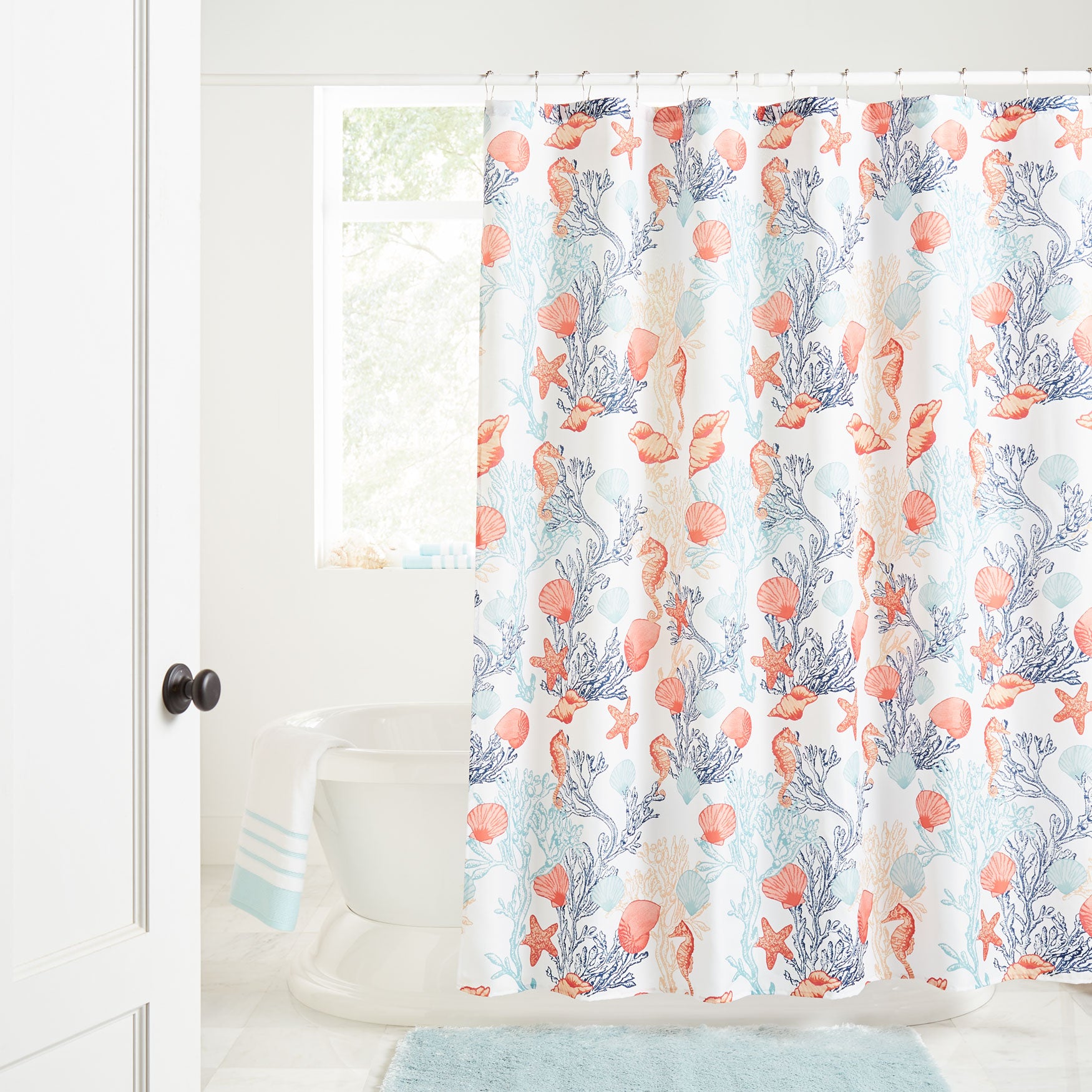 Caribbean Joe 14 Pc Shower Curtain Sets Bath Accessories