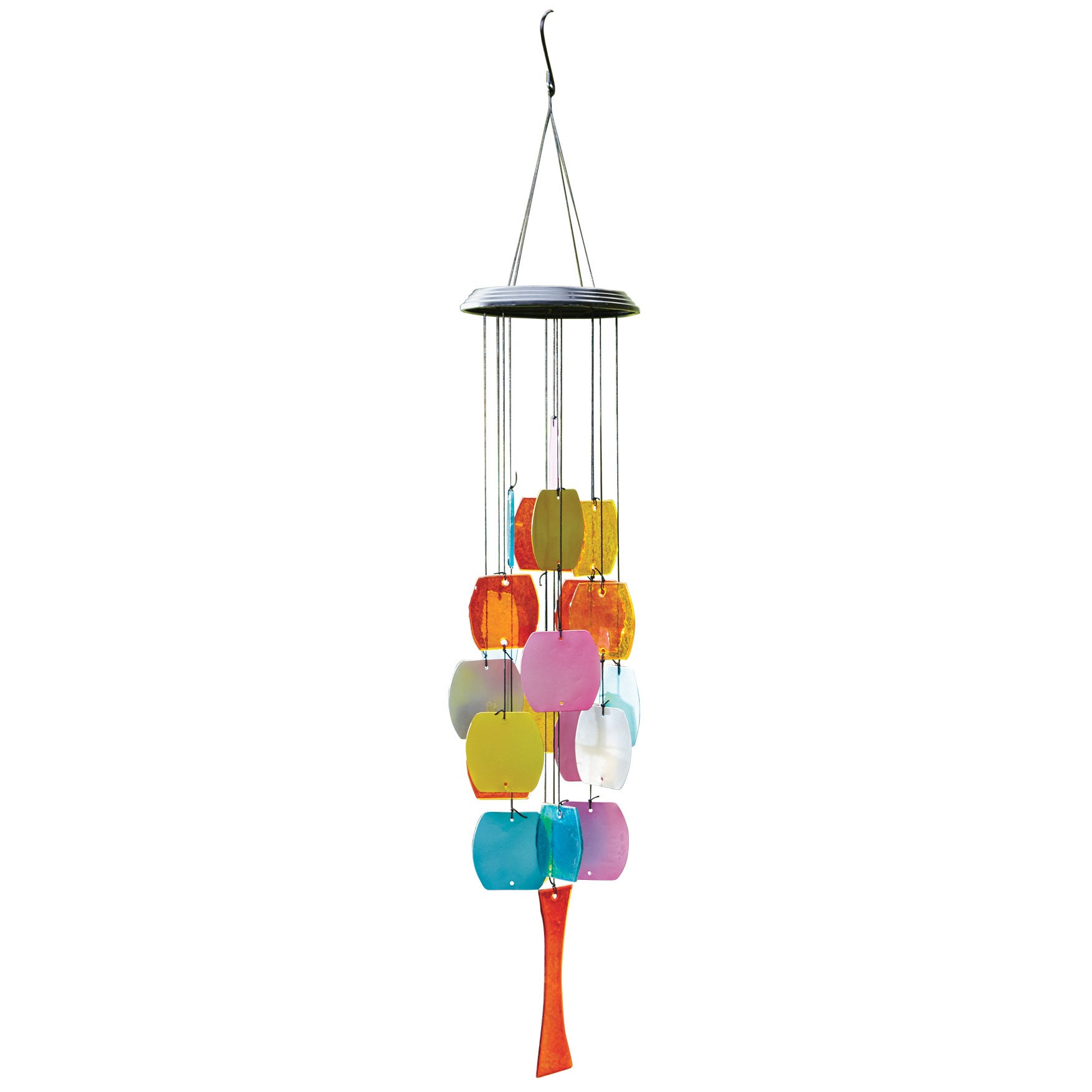 Luminous Glass Wind Chime Outdoor Décor Brylane Home