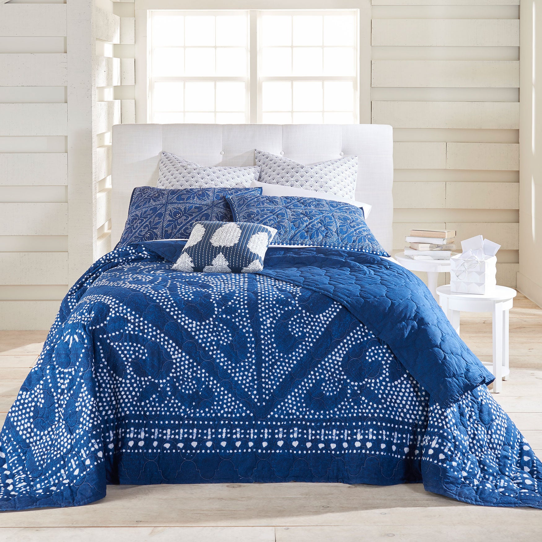 Naran Batik Print Bedspread Bedding  Brylane Home