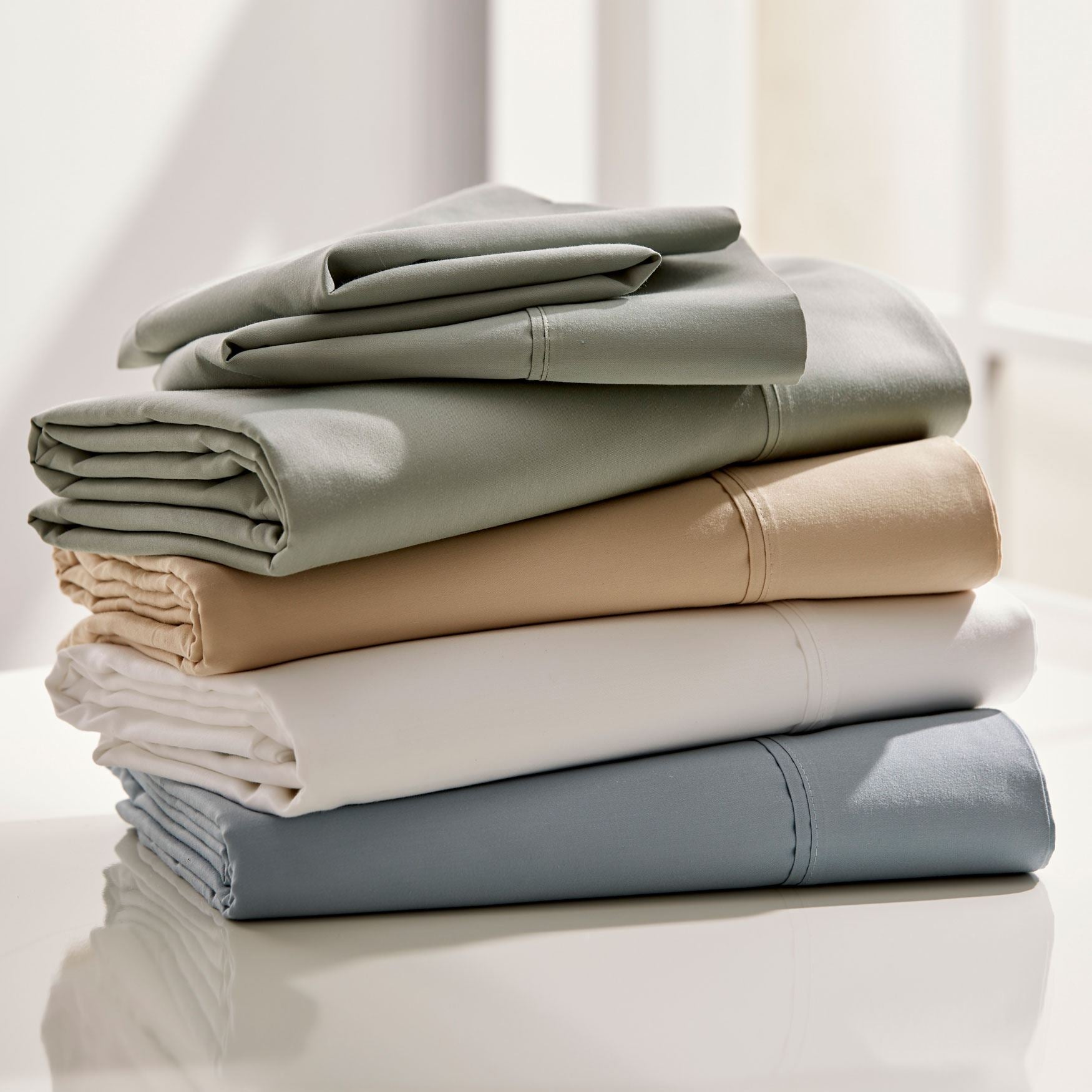800-Thread Count Solid Sateen Sheet Set| Bedding | Brylane ...