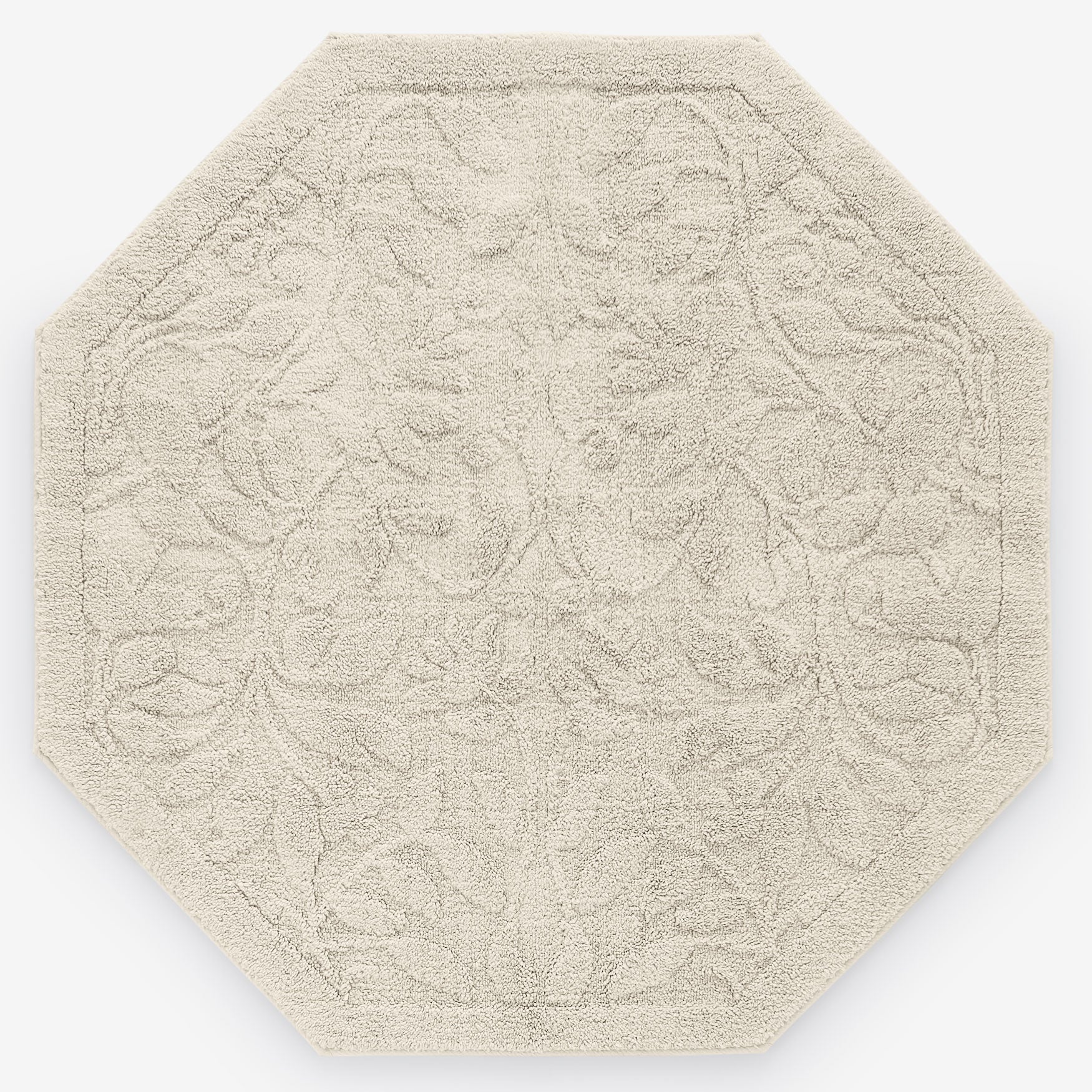 Simple 4' x 4' Octagon Foliage Rug, Natural Brylane Home